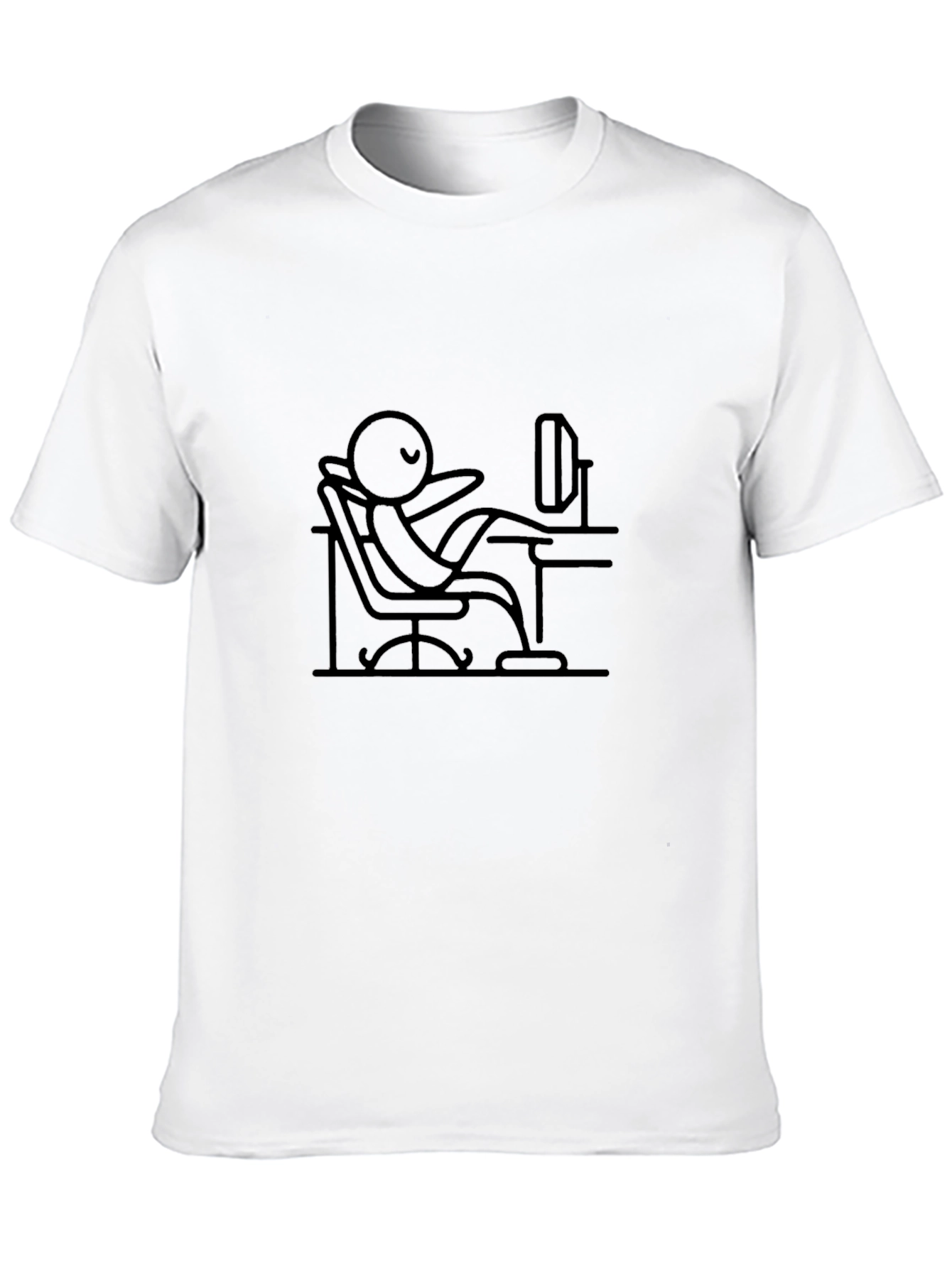 Relaxed Stick Figure Black Tee