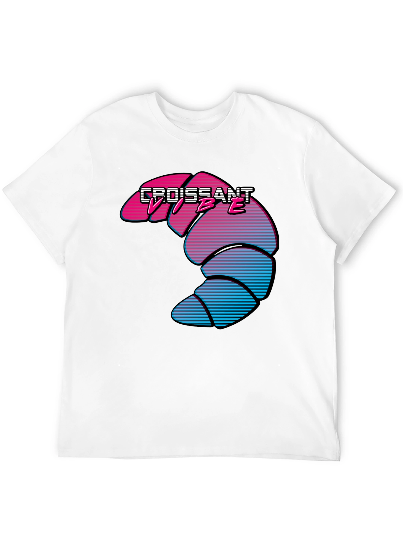 Croissant Vibe T-Shirt - Retro Design