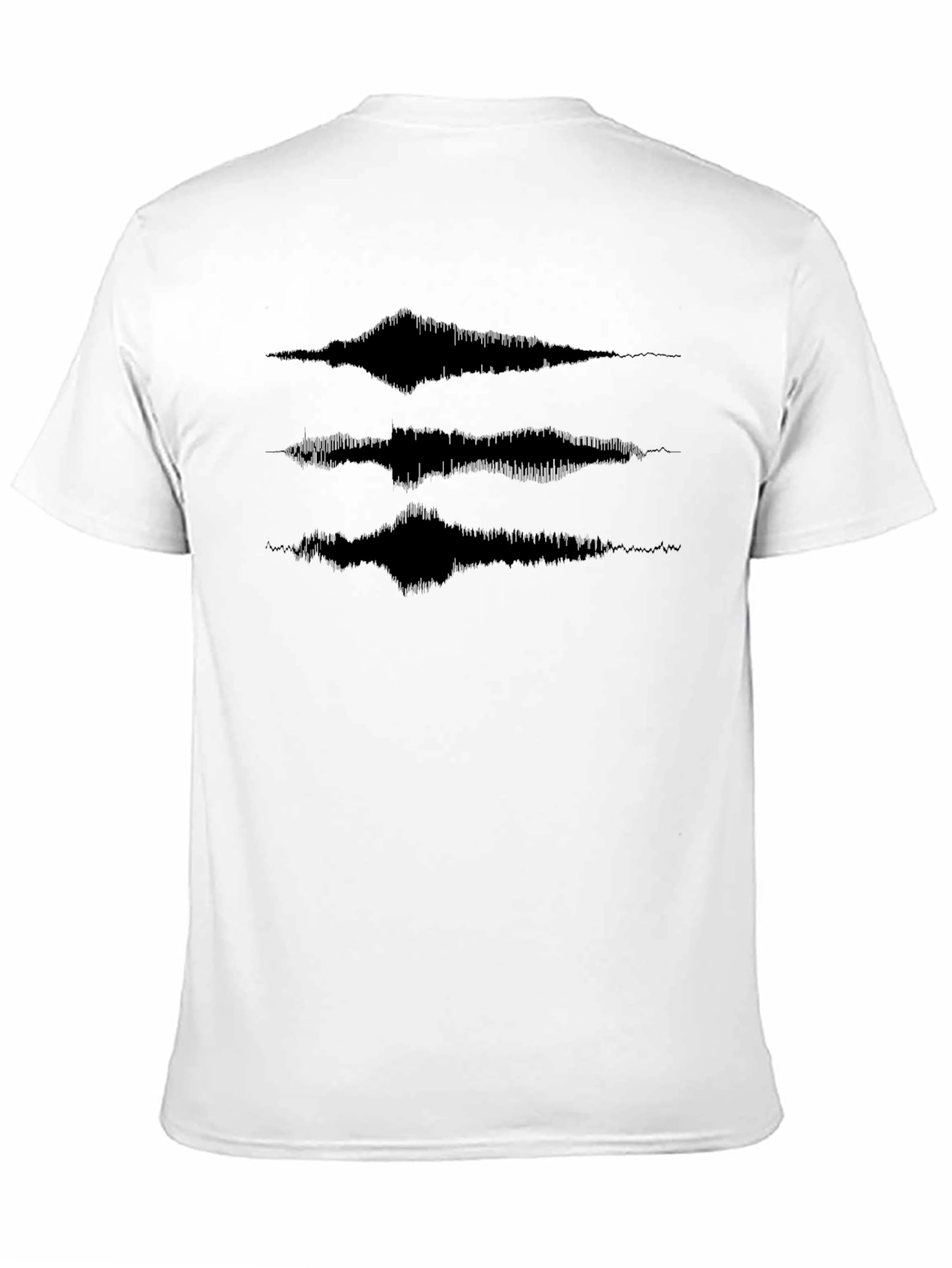 Abstract Waveform Graphic Tee - Modern Black T-Shirt