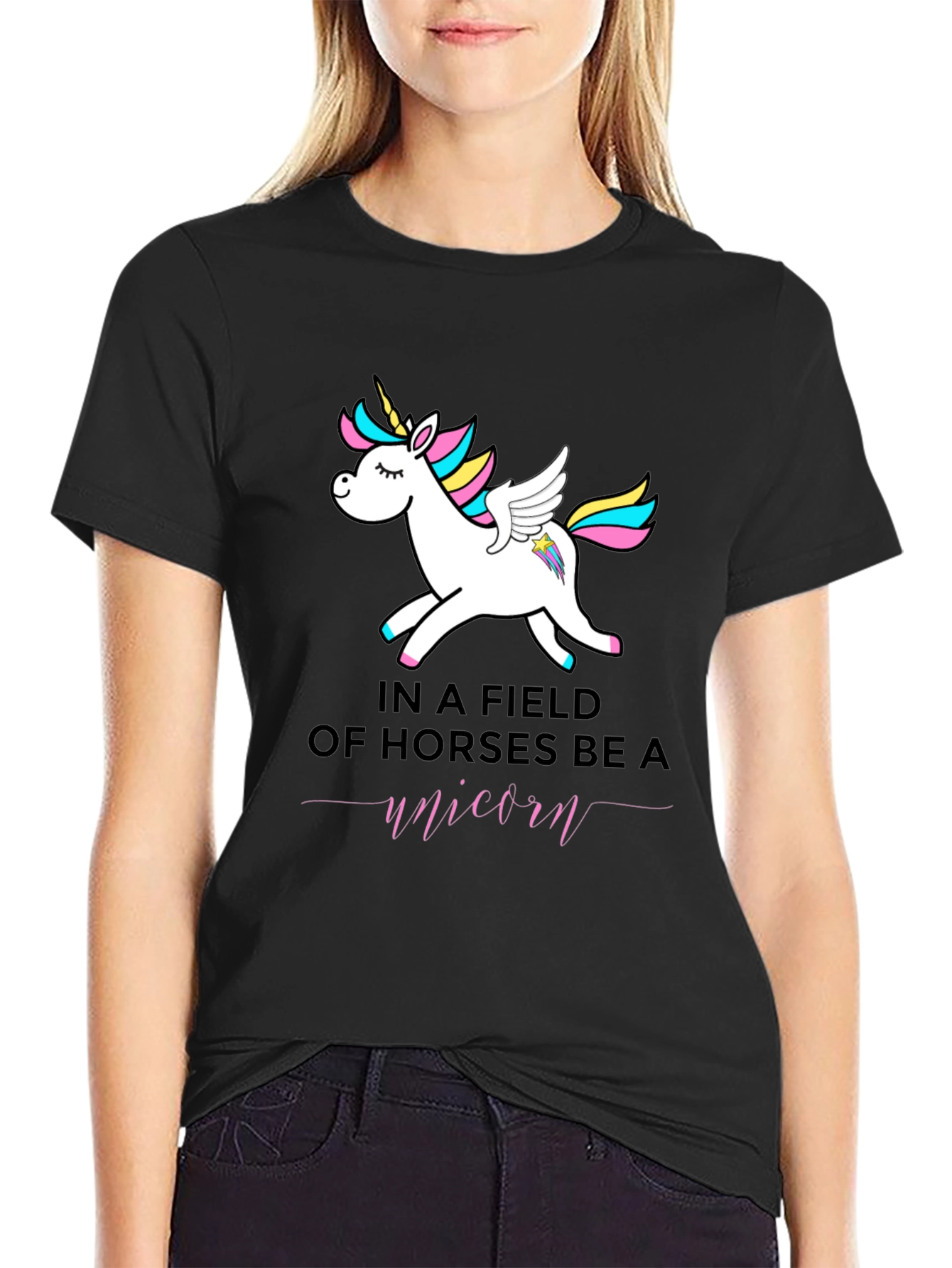 Be a Unicorn T-Shirt - Black