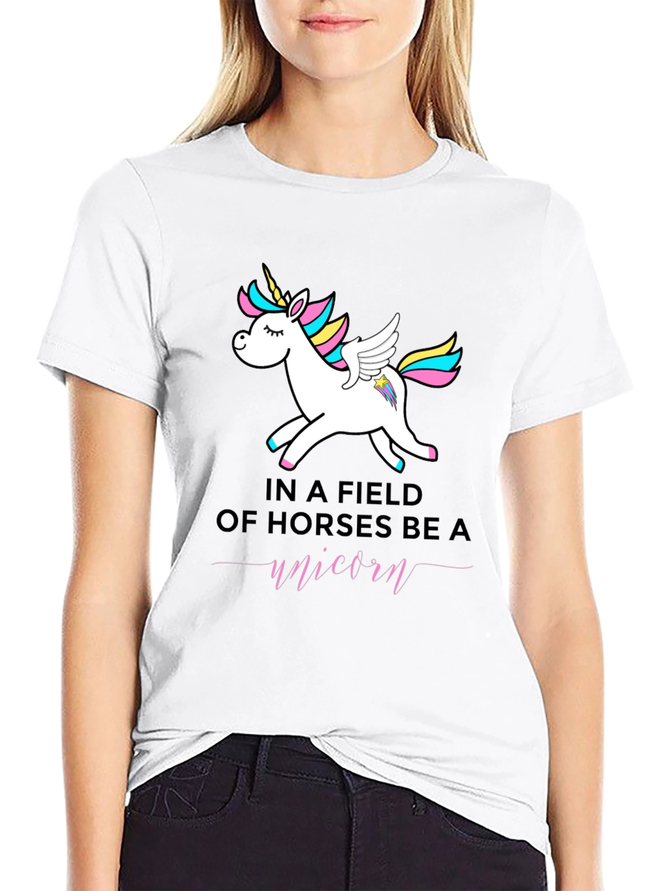 Be a Unicorn T-Shirt - Black
