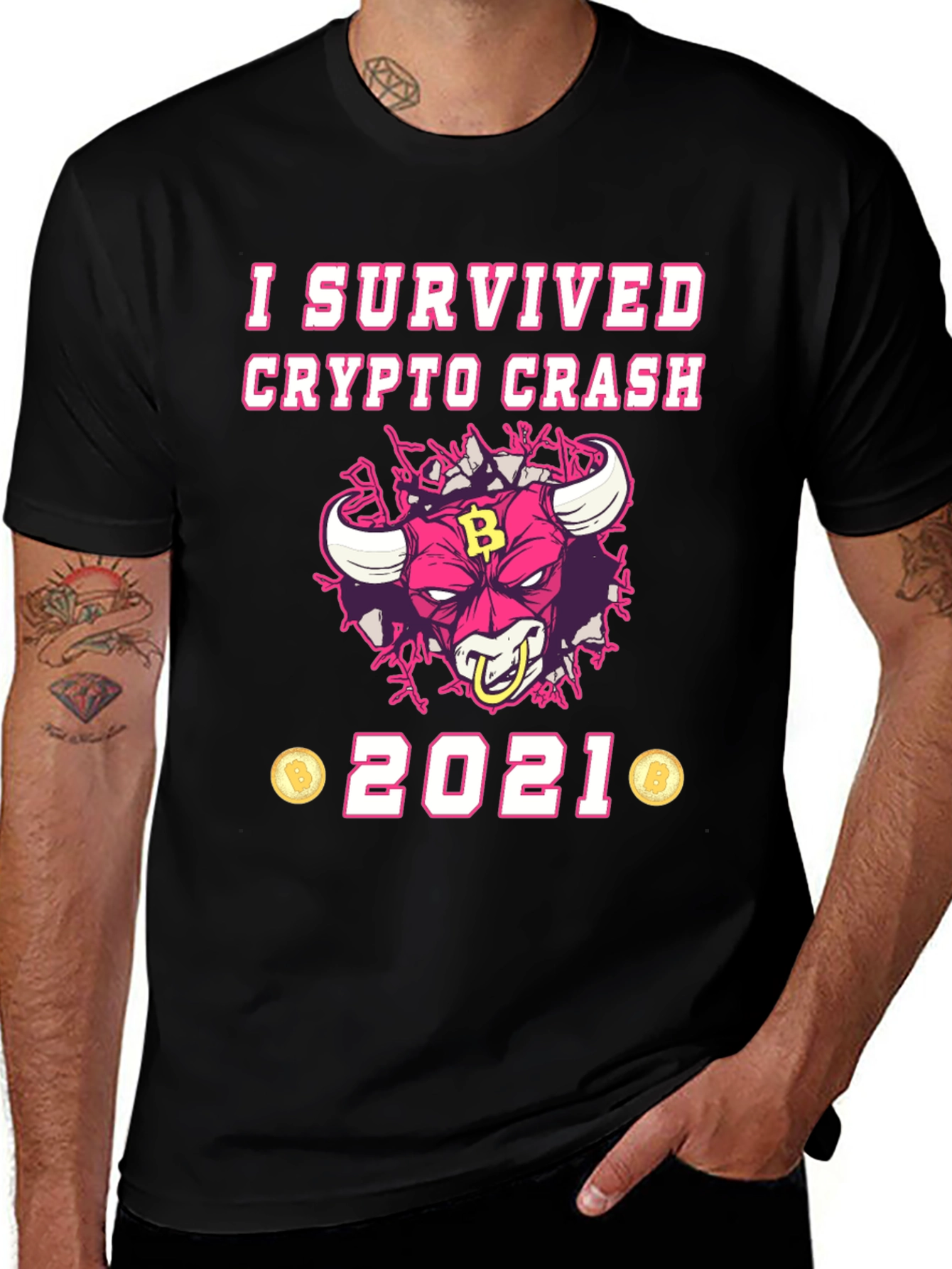 Crypto Crash Survivor 2021 Graphic T-Shirt