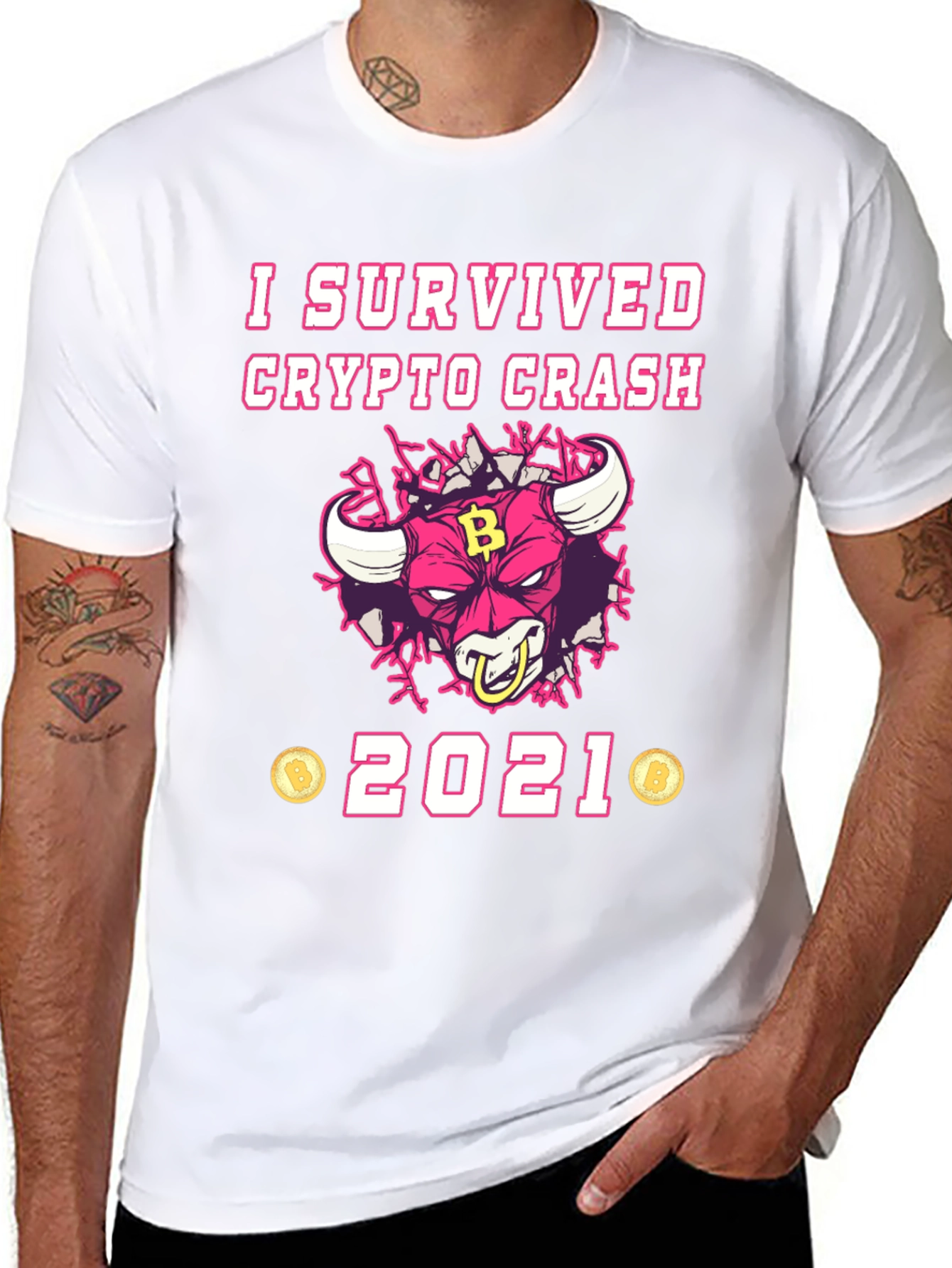 Crypto Crash Survivor 2021 Graphic T-Shirt