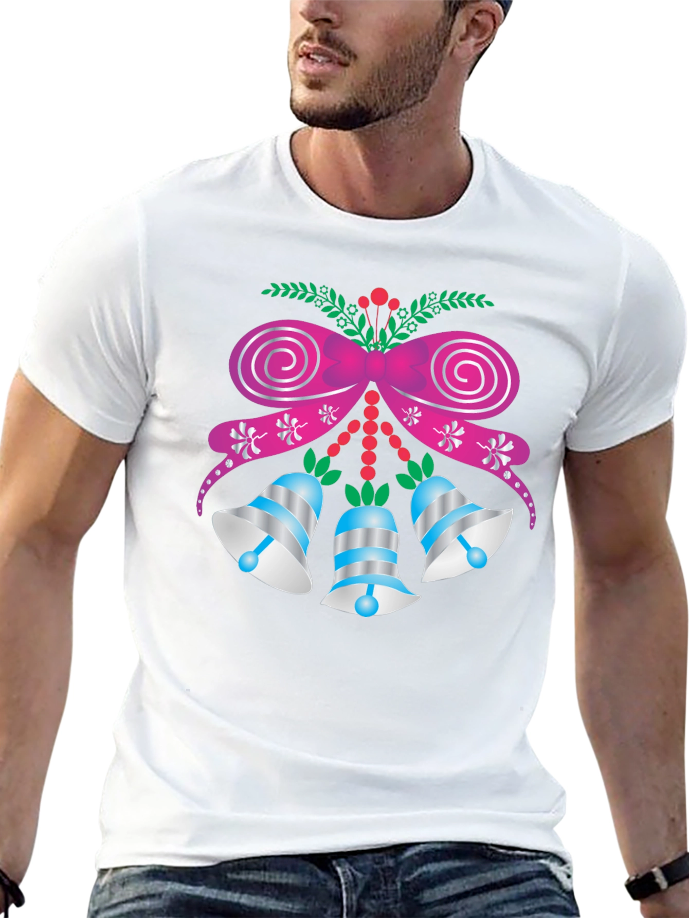 Festive Holiday Bells Graphic T-Shirt