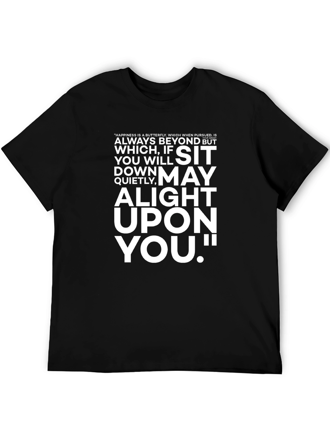 Inspirational Butterfly Quote Black T-Shirt