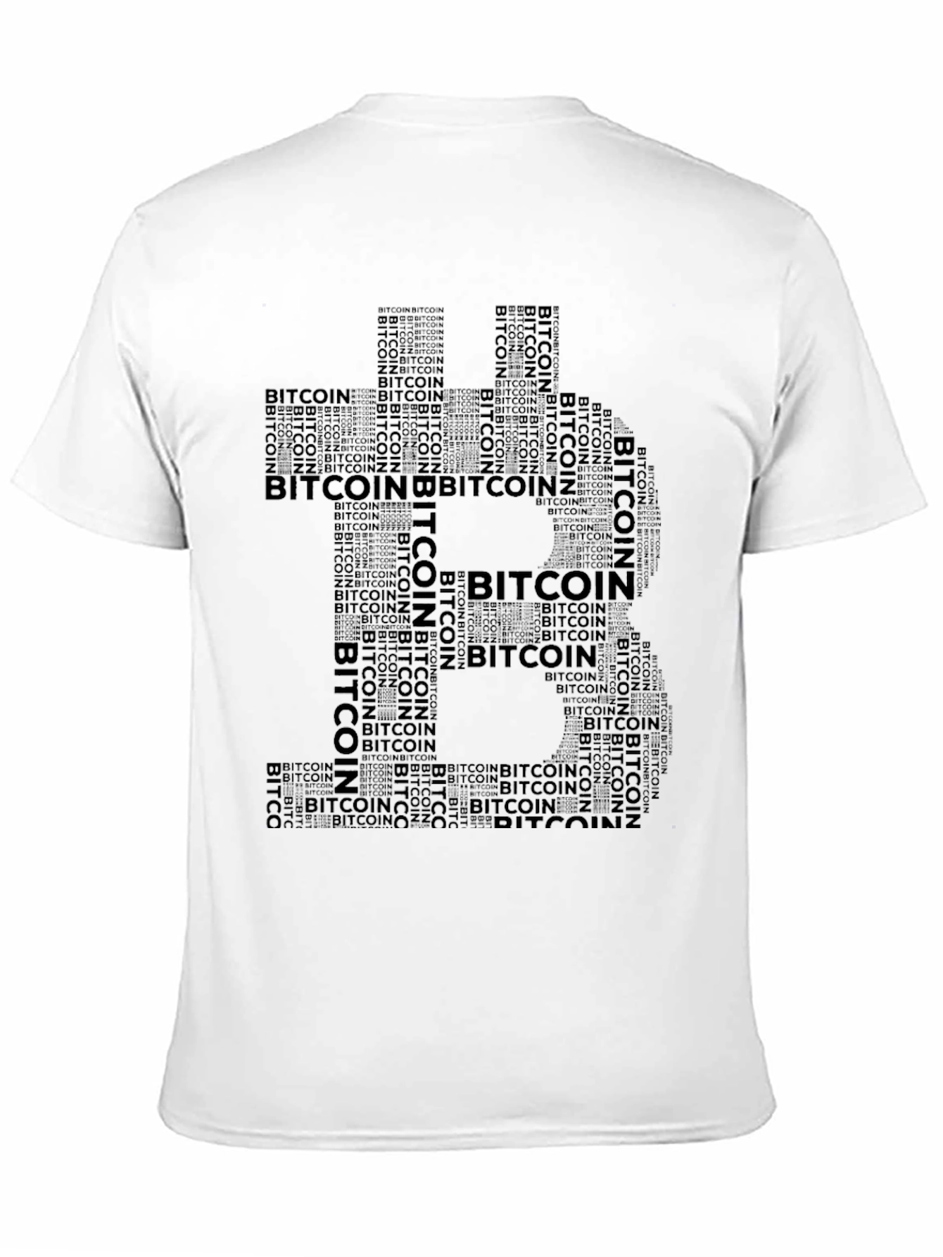 Bitcoin Word Art Black T-Shirt