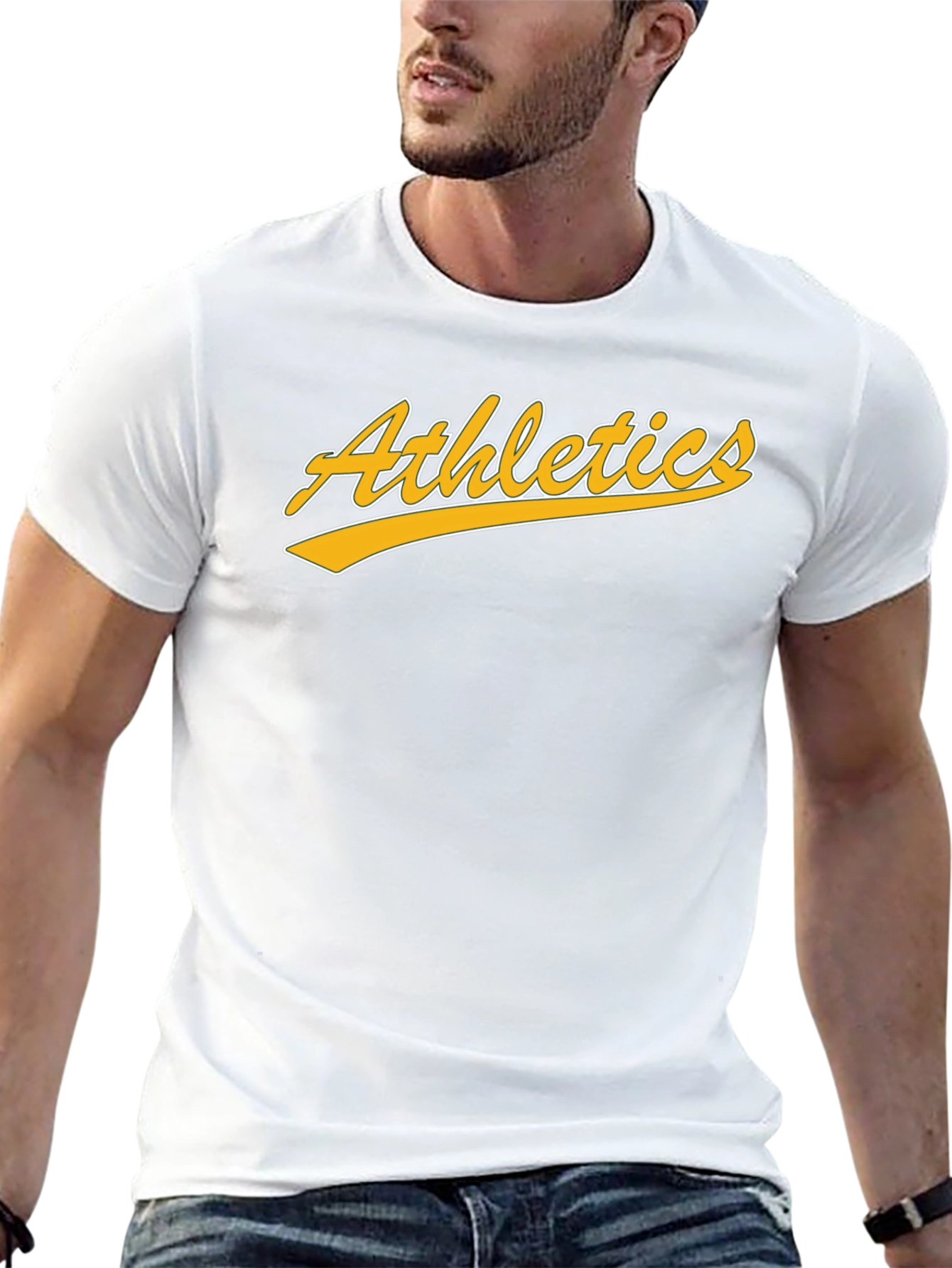 Mens Black T-Shirt - Athletics Graphic Tee
