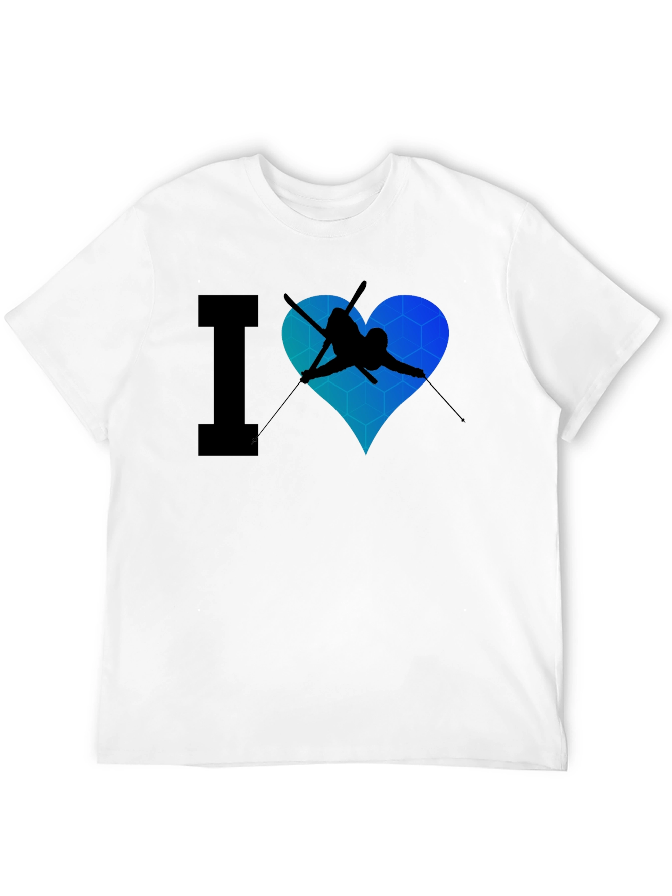 I Heart Skiing Black T-Shirt