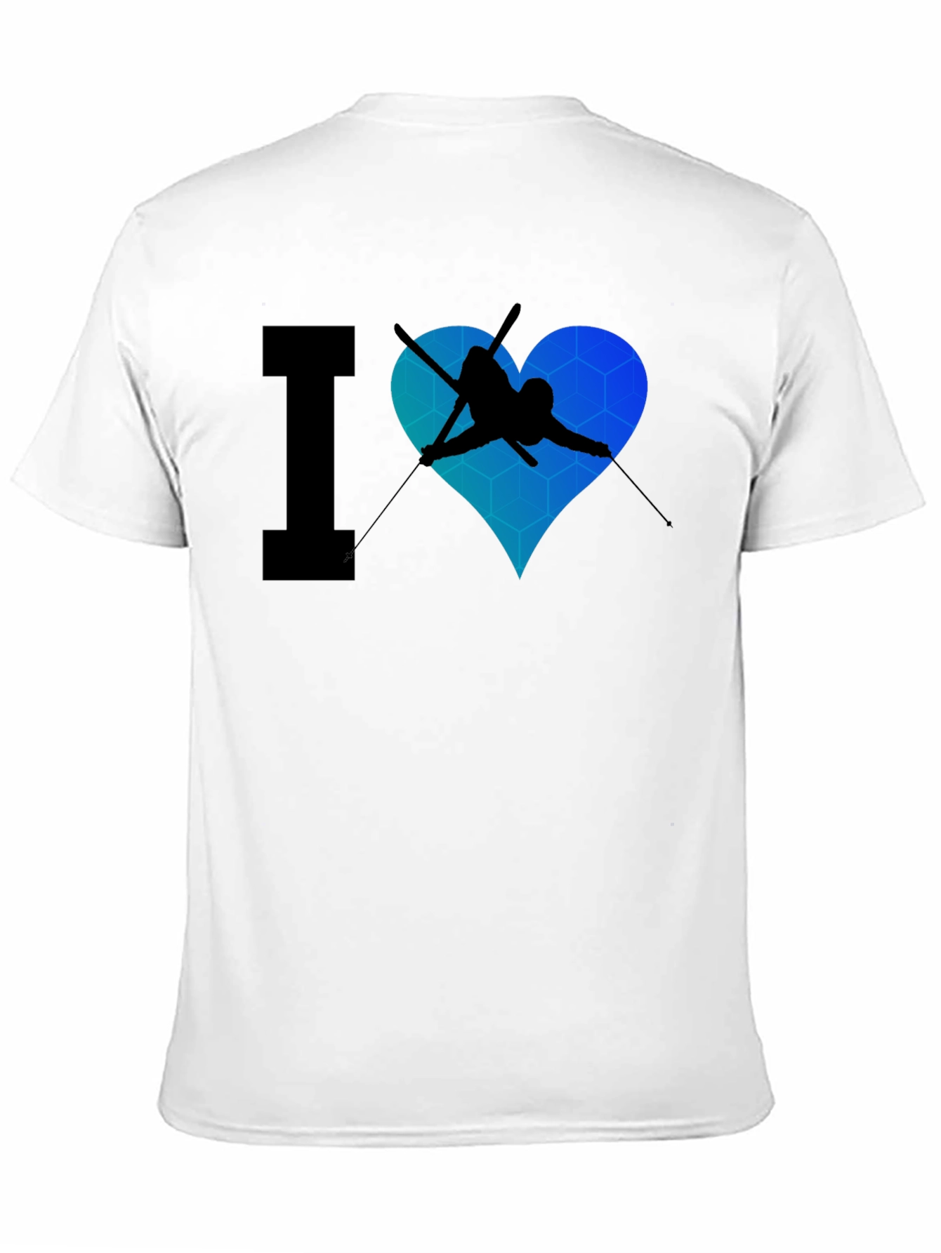 I Heart Skiing Black T-Shirt