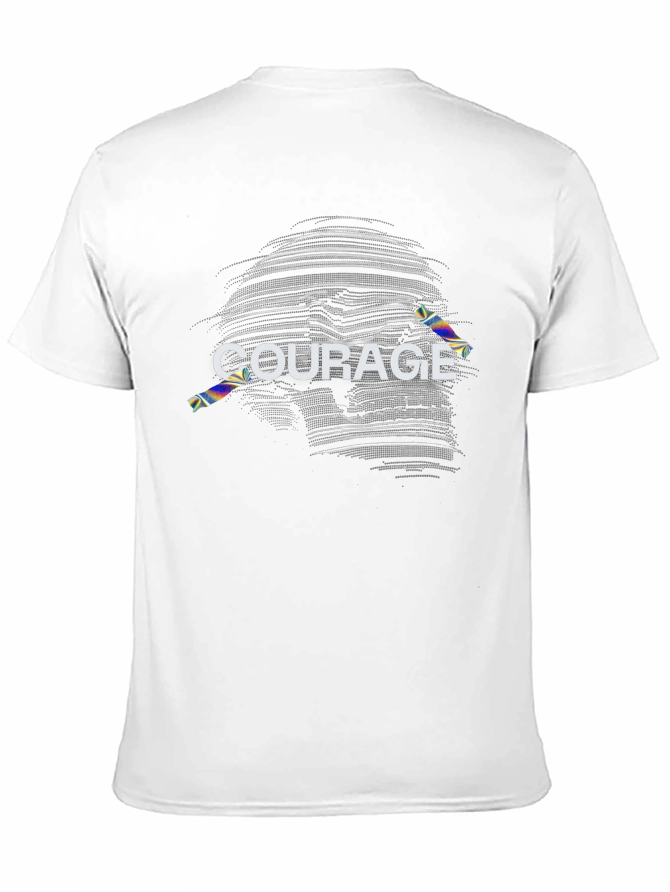 Courage Skull Graphic Print T-Shirt