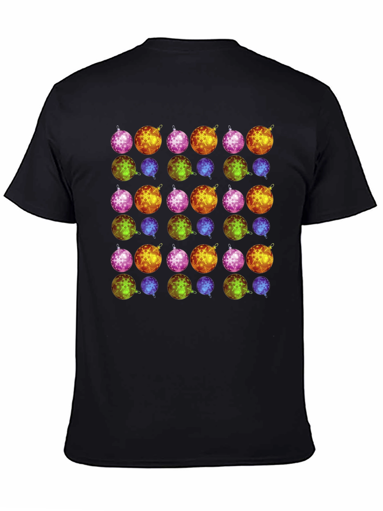 Festive Ornament Pattern Tee - Holiday Cheer