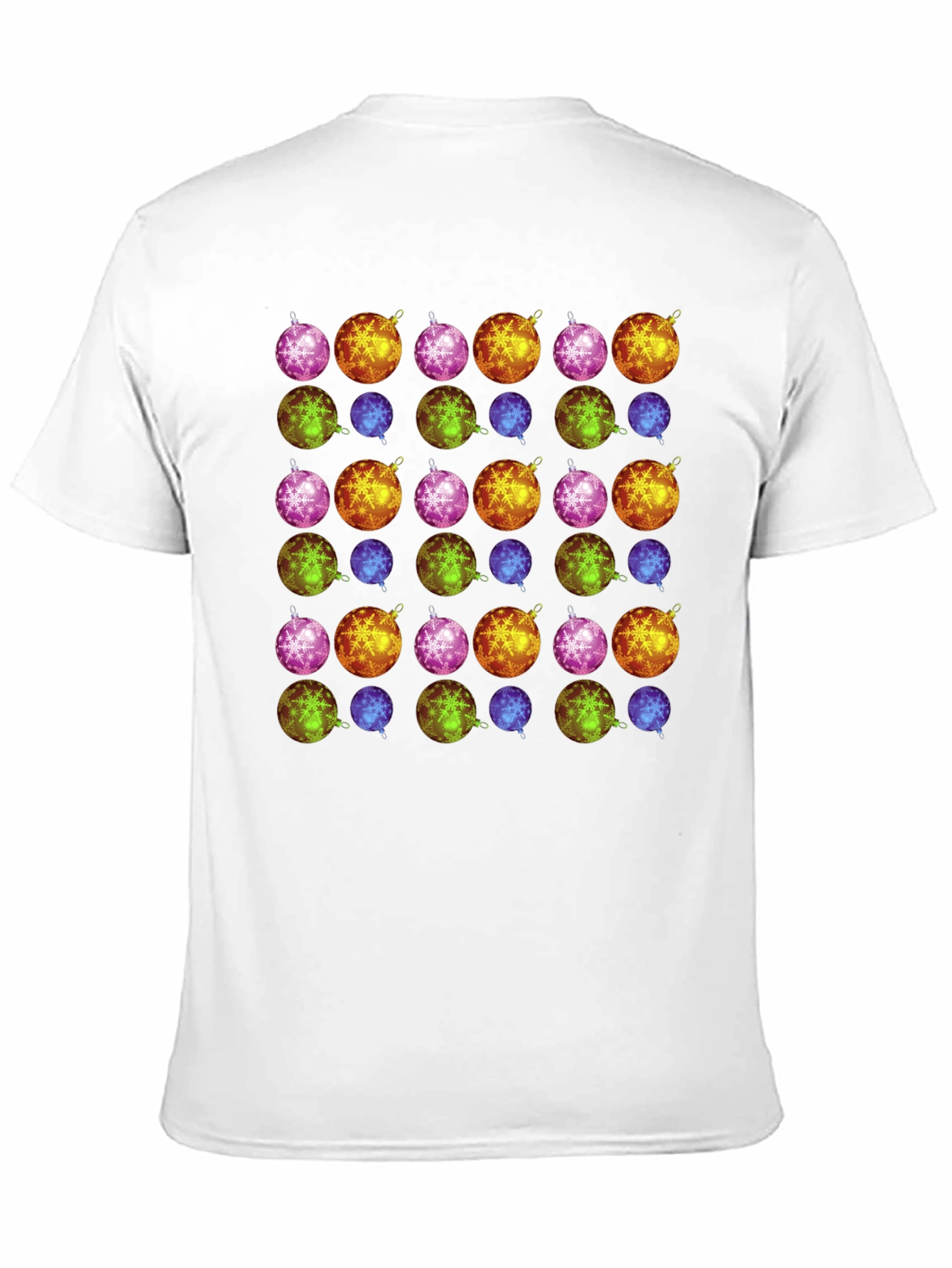 Festive Ornament Pattern Tee - Holiday Cheer