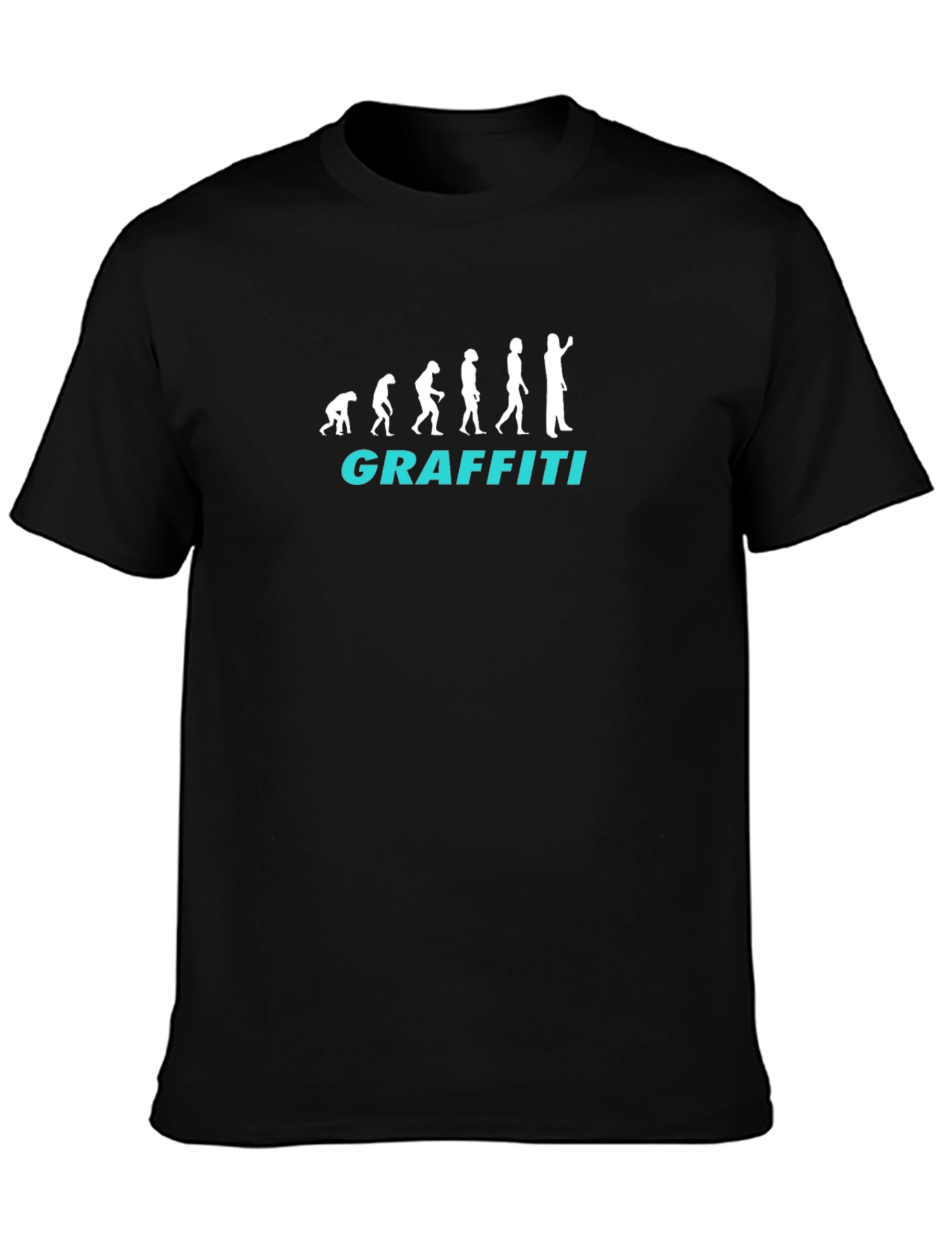 Evolution of Graffiti T-Shirt - Black Crew Neck Tee