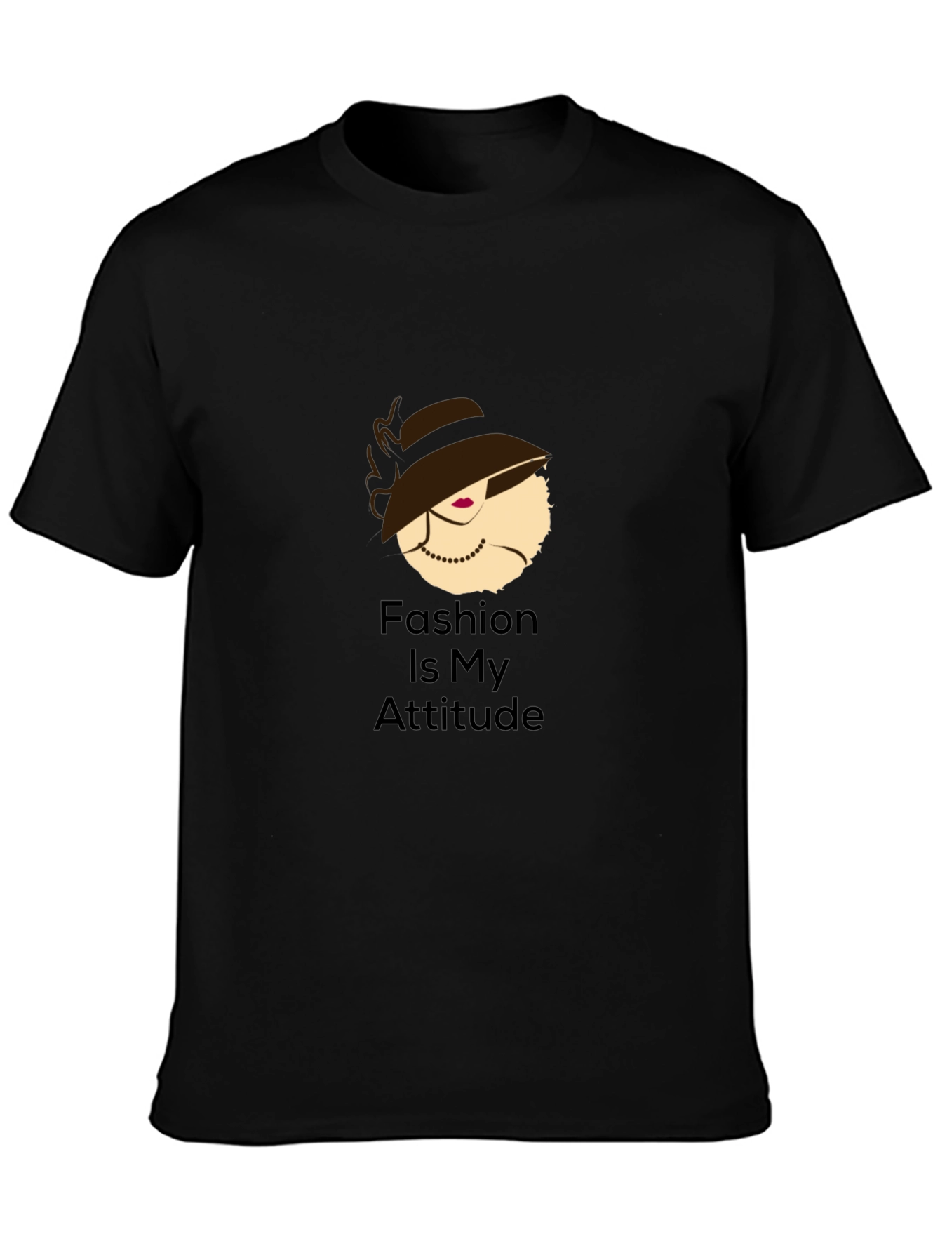 Fashion Attitude Black T-Shirt for Stylish Individuals