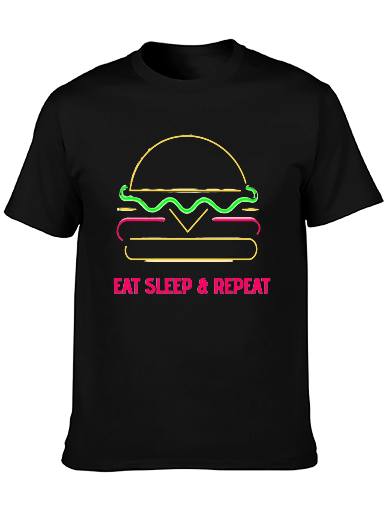 Eat Sleep Repeat Burger Graphic Tee