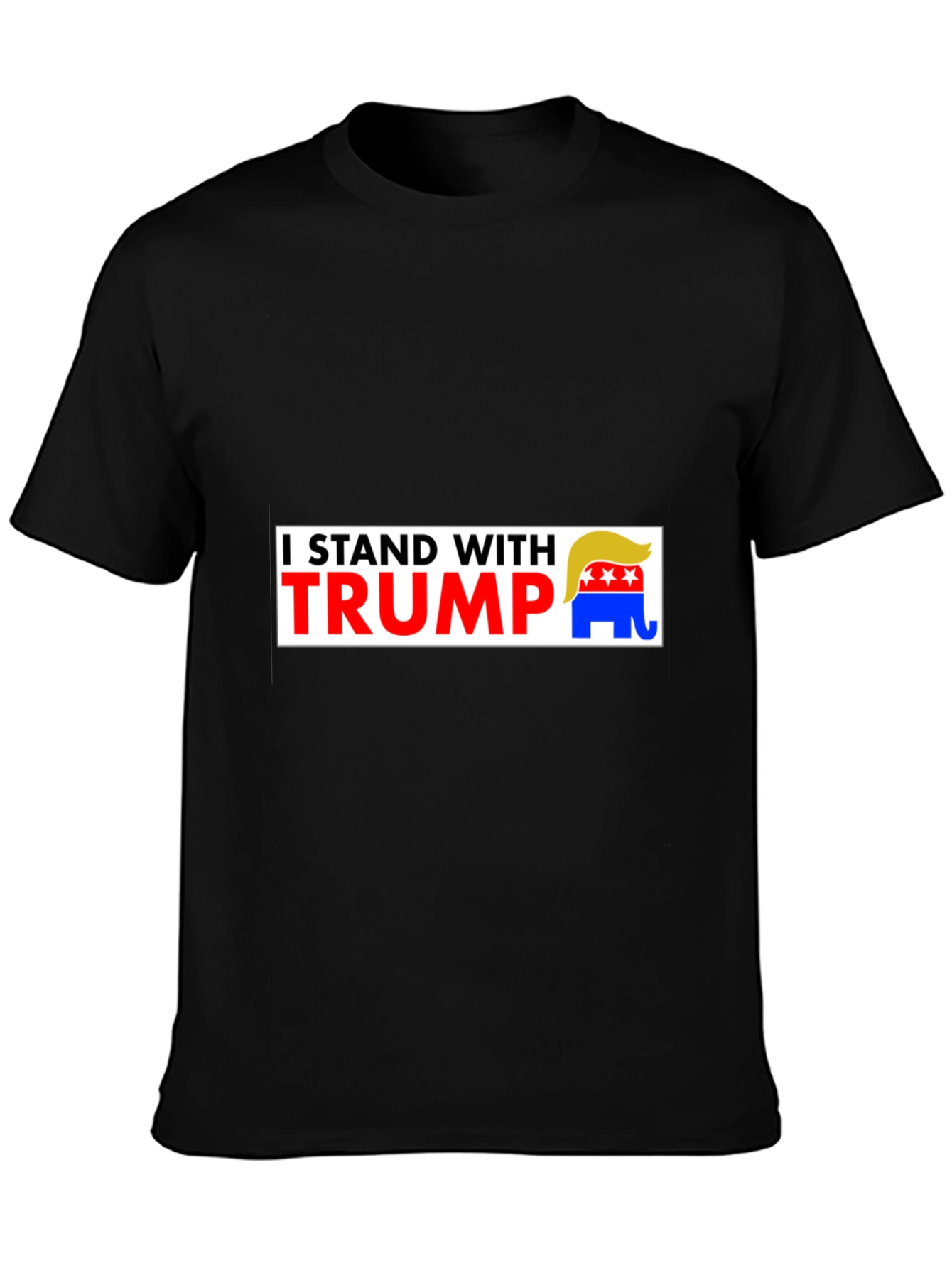 I Stand With Trump Graphic Tee - Black