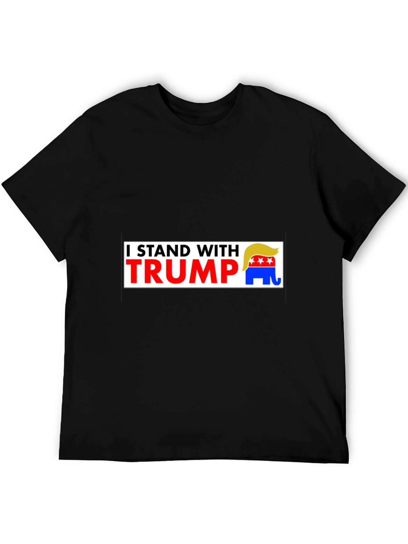 I Stand With Trump Graphic Tee - Black