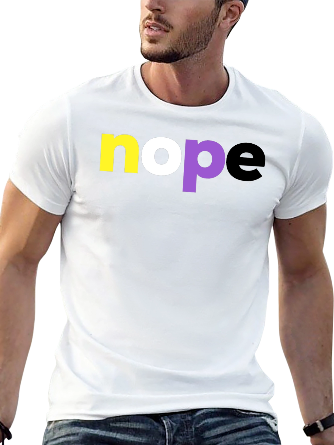 Nope Non-Binary Pride T-Shirt - Black