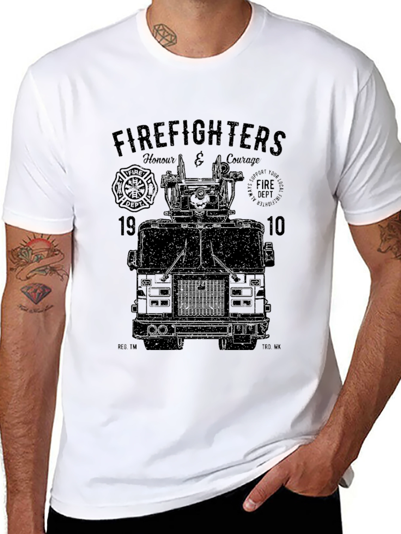 Firefighter Tribute Tee - Honor & Courage