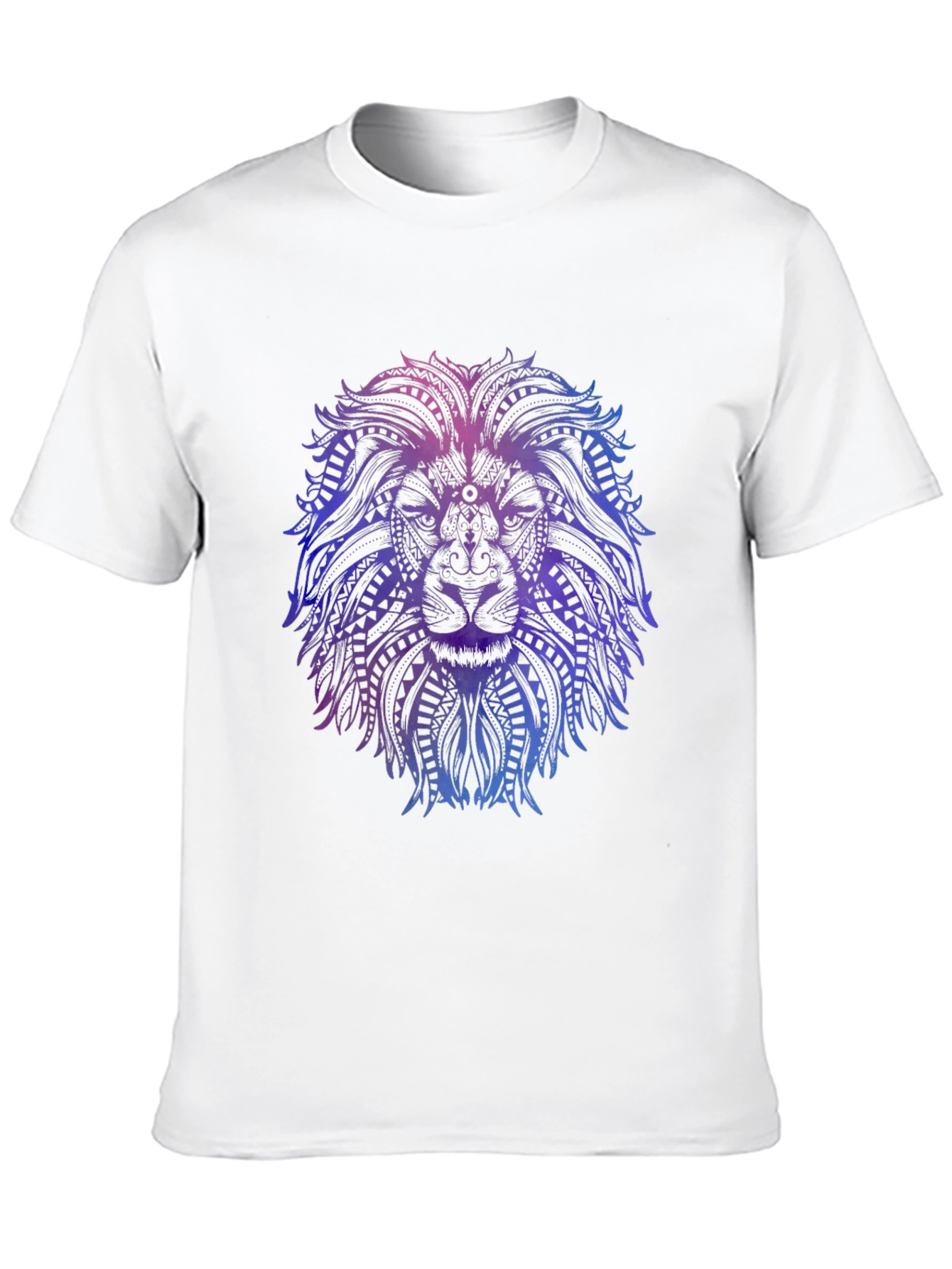 Lion Mandala Graphic Tee - Stylish Mens Black T-Shirt
