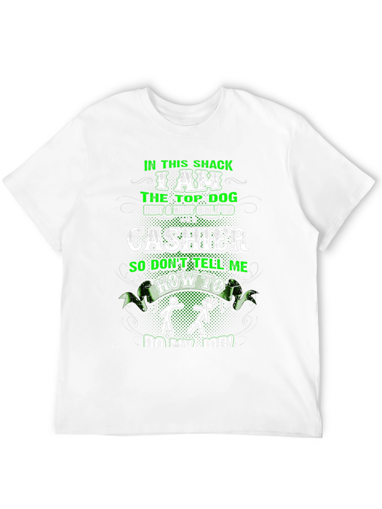 Cashier Top Dog Funny Graphic T-Shirt