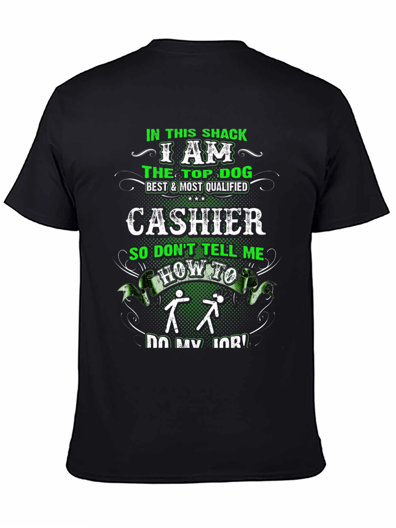 Cashier Top Dog Funny Graphic T-Shirt