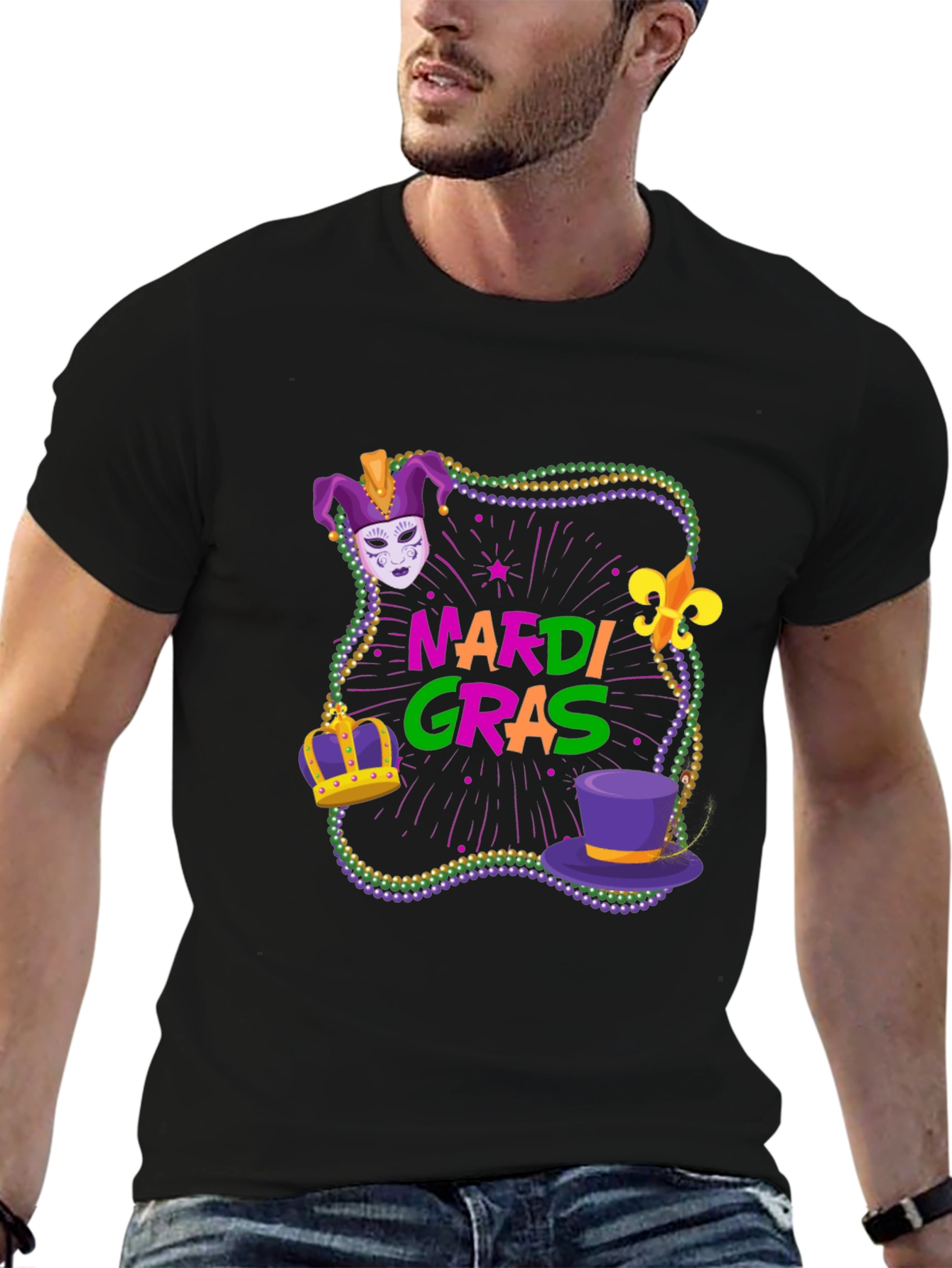 Mardi Gras T-Shirt - Festive Design