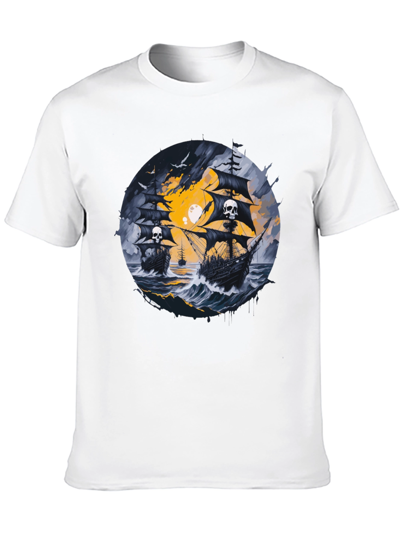 Skull Pirate Ship T-Shirt