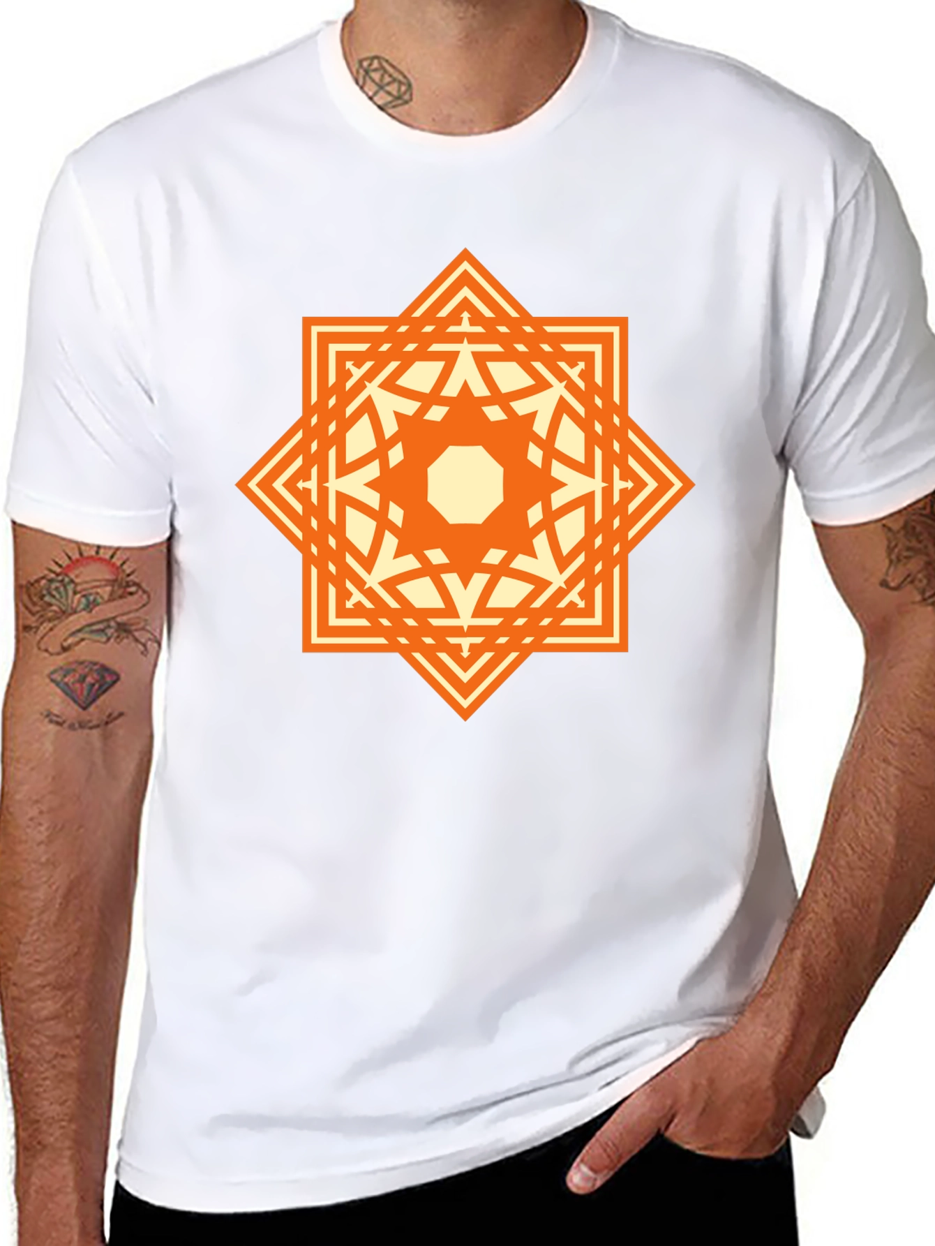 Geometric Starburst Graphic Tee - Stylish & Unique!