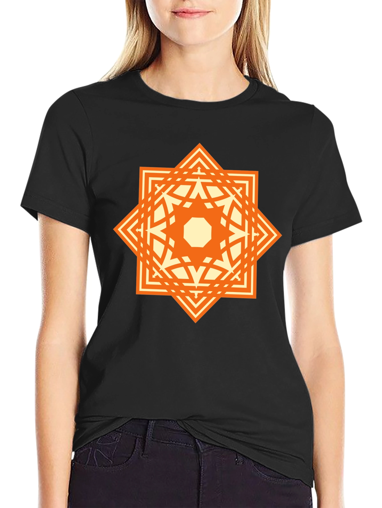 Geometric Starburst Graphic Tee - Stylish & Unique!