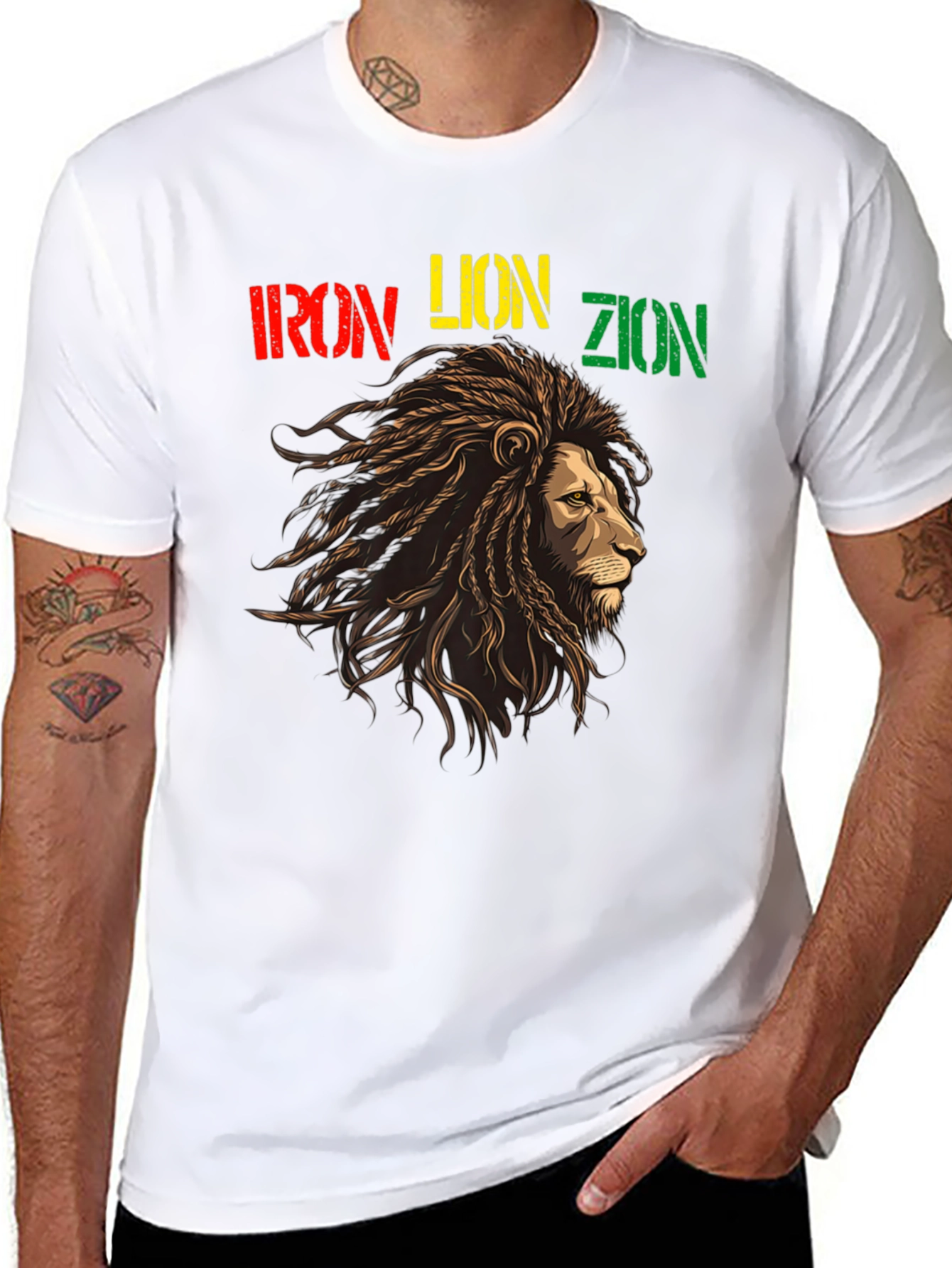 Iron Lion Zion Rastafarian T-Shirt