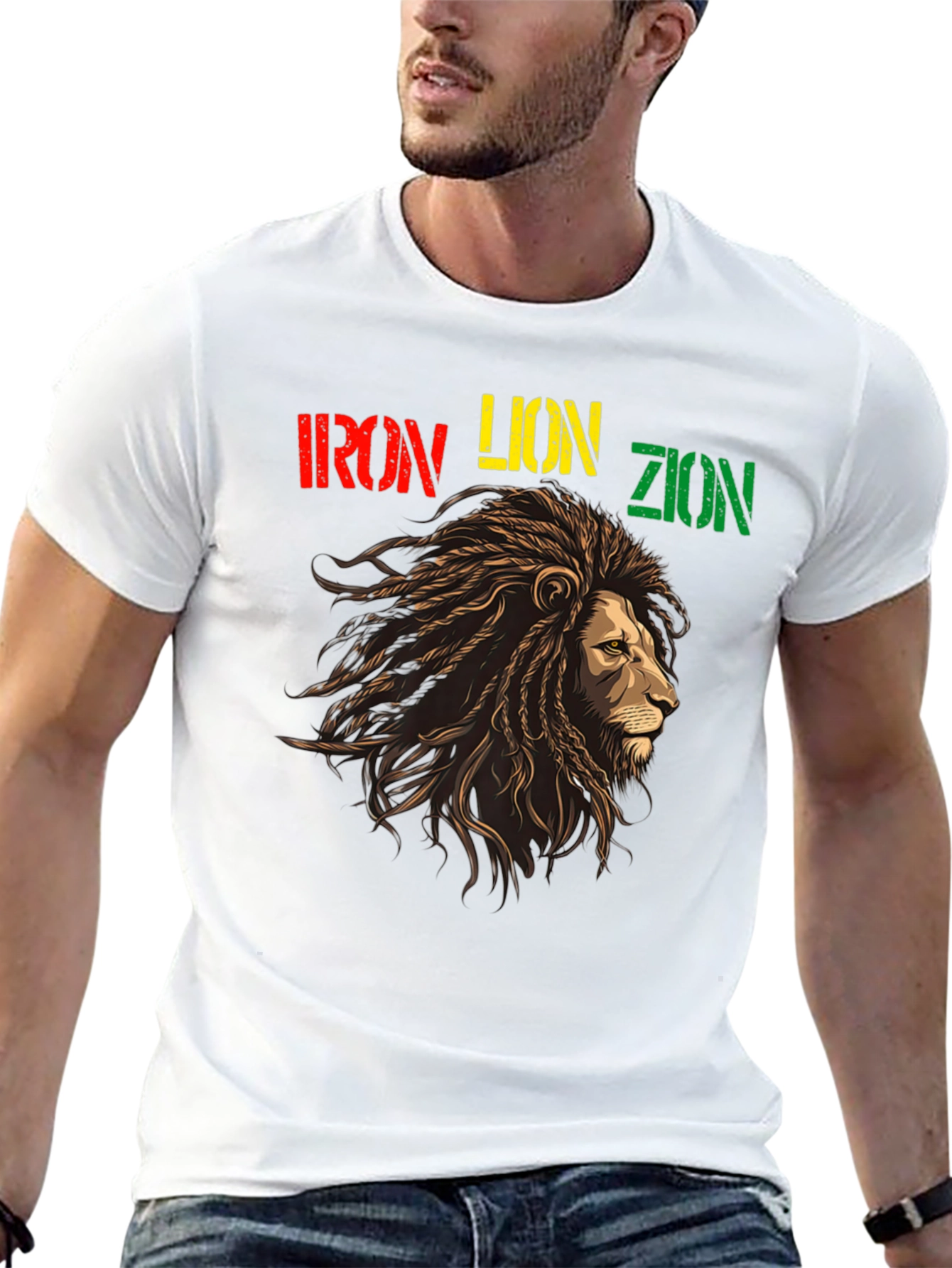 Iron Lion Zion Rastafarian T-Shirt
