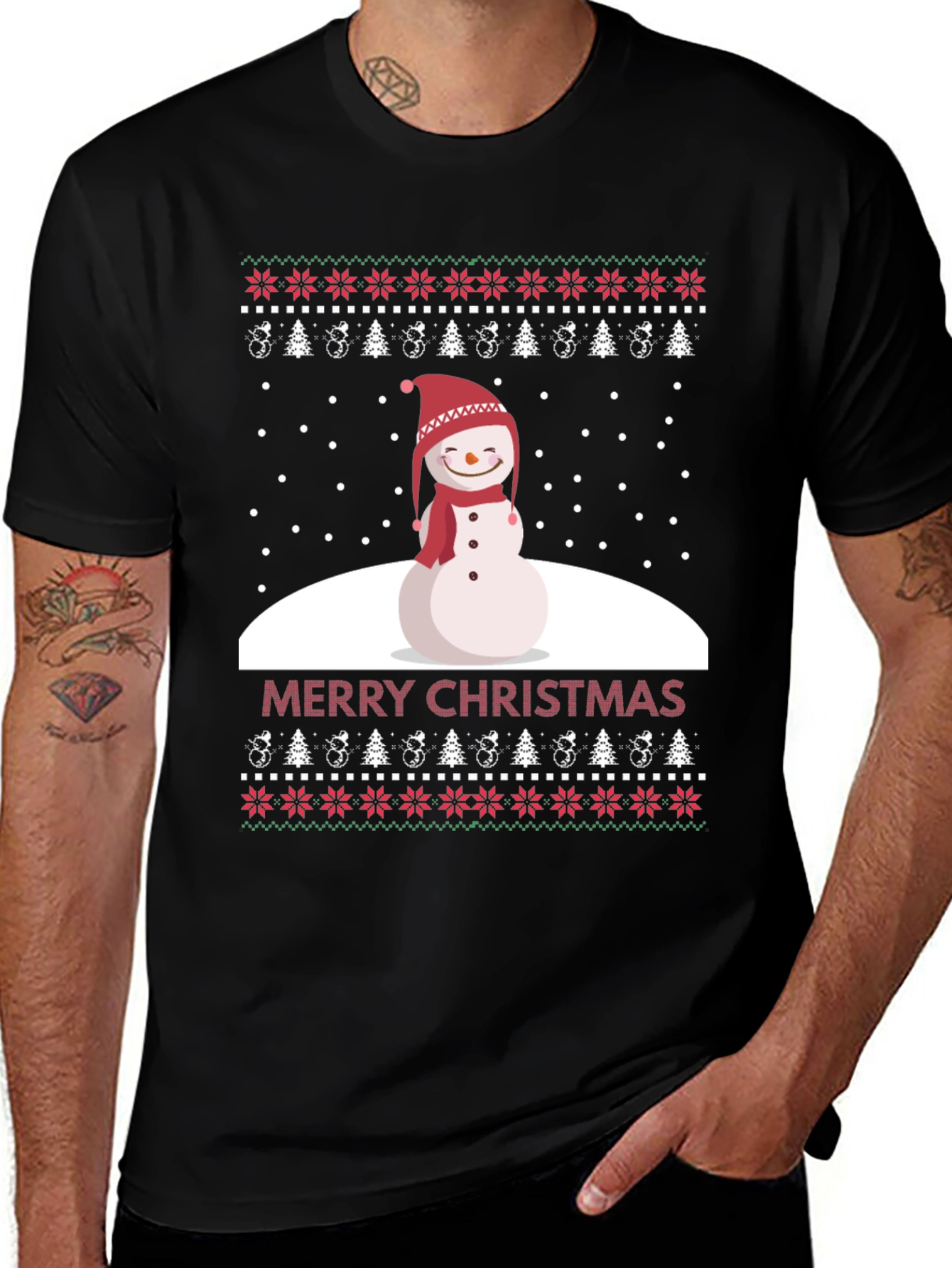 Merry Christmas Snowman T-Shirt