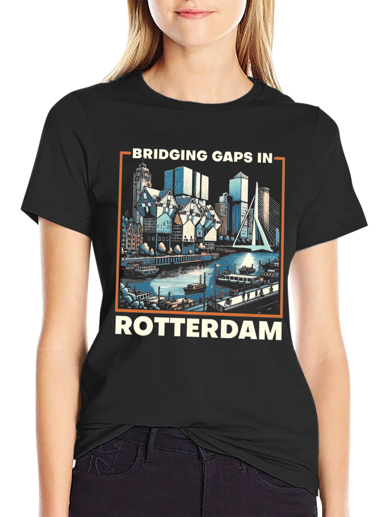 Rotterdam Skyline Graphic Tee