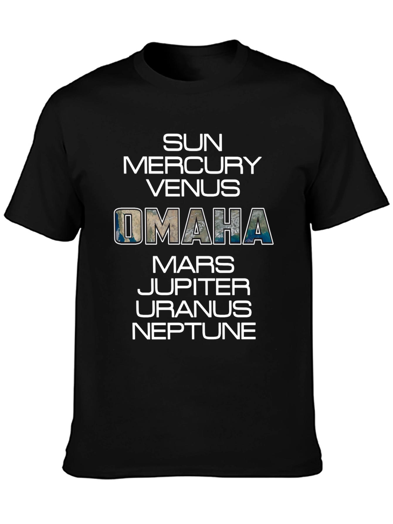 Omaha Planets T-Shirt - Unisex Space Tee