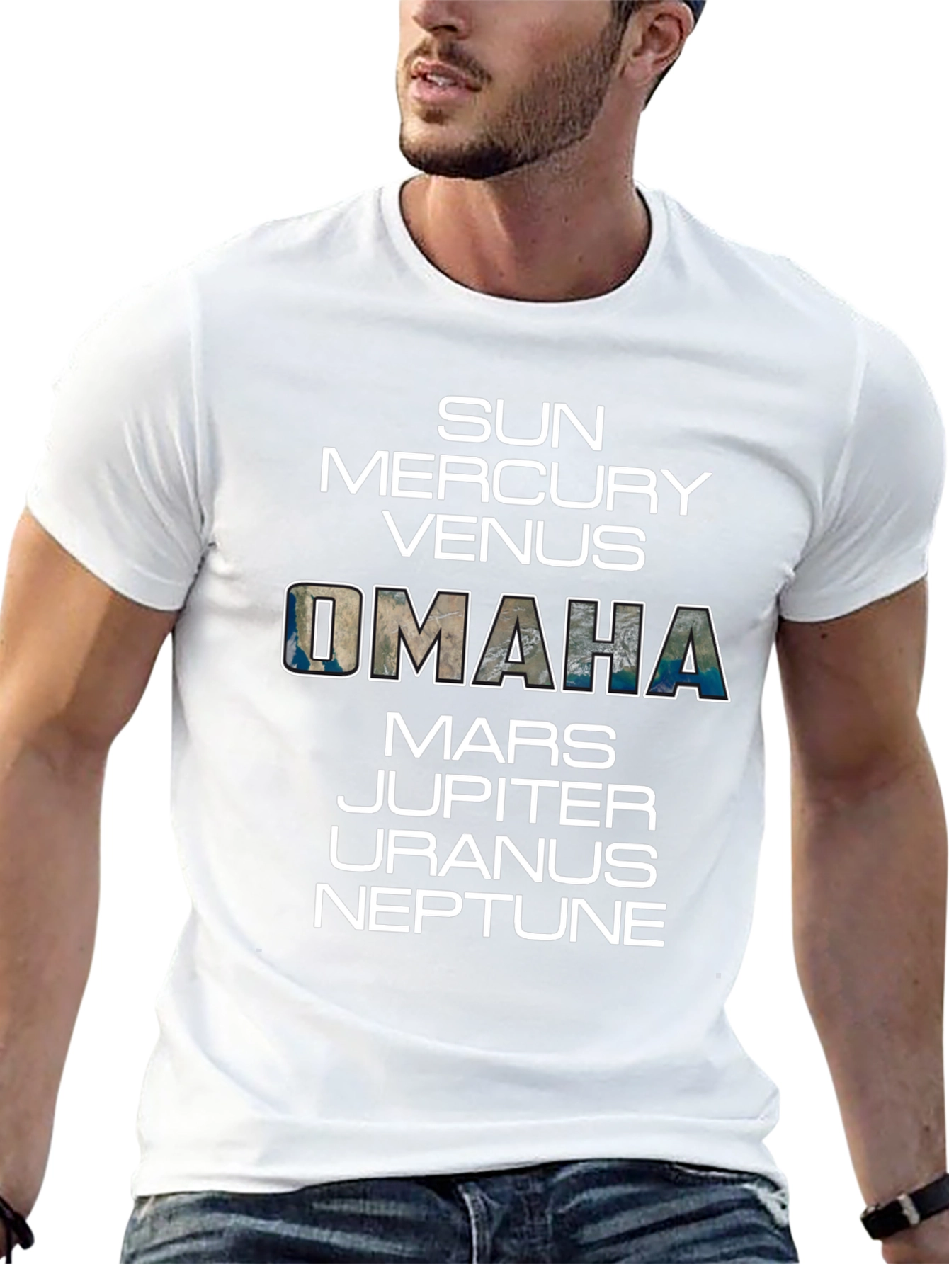 Omaha Planets T-Shirt - Unisex Space Tee