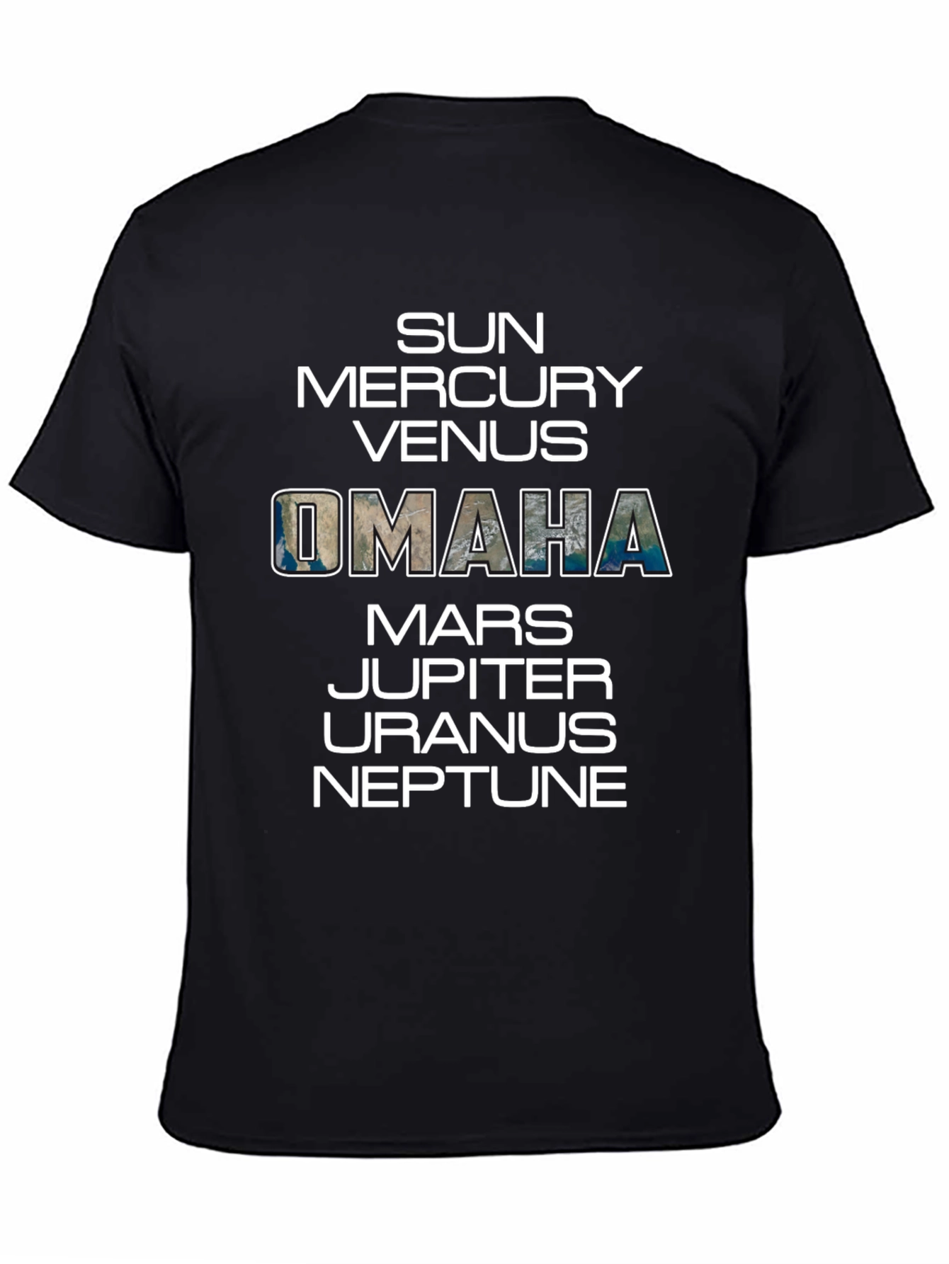 Omaha Planets T-Shirt - Unisex Space Tee