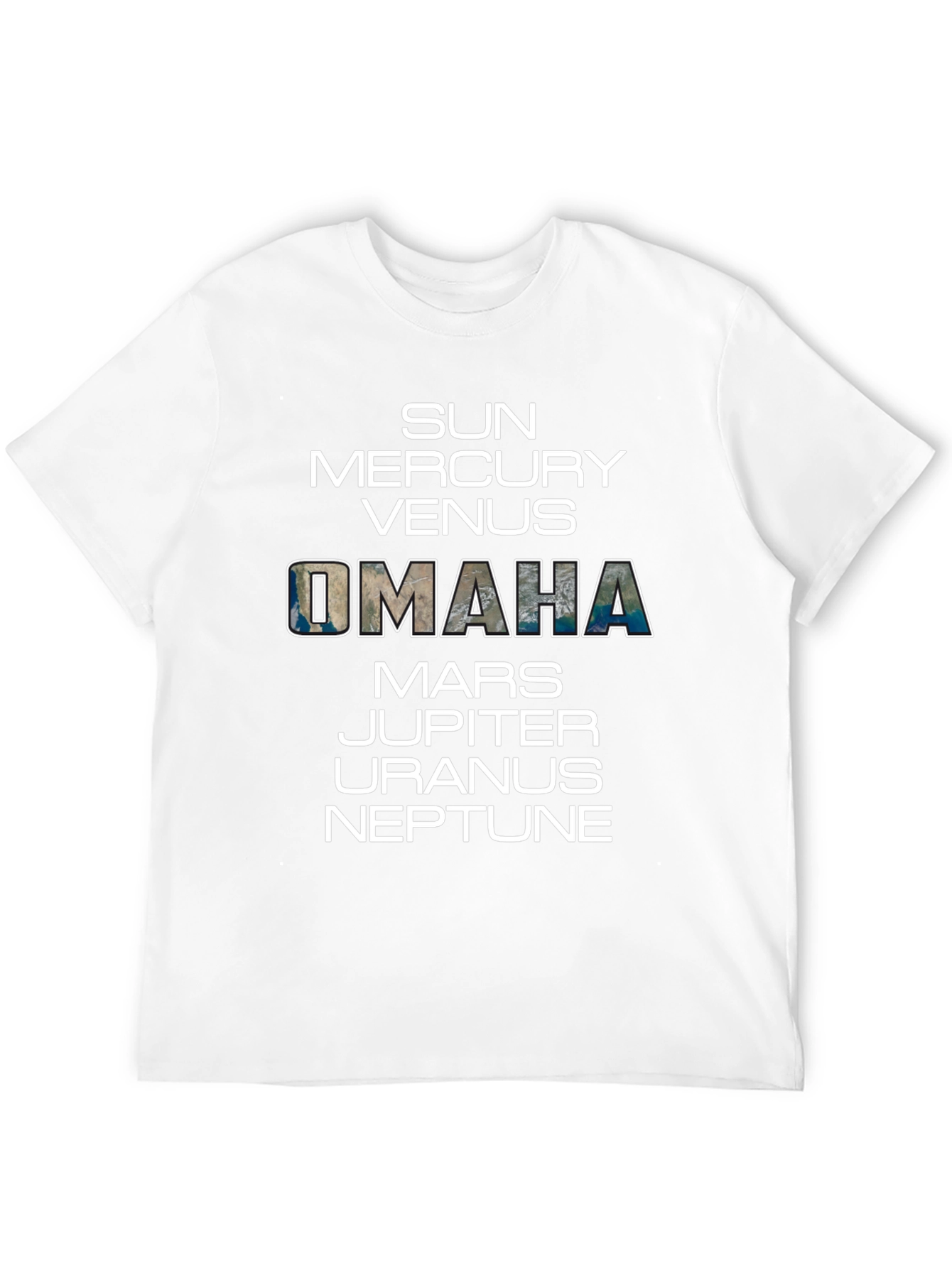 Omaha Planets T-Shirt - Unisex Space Tee