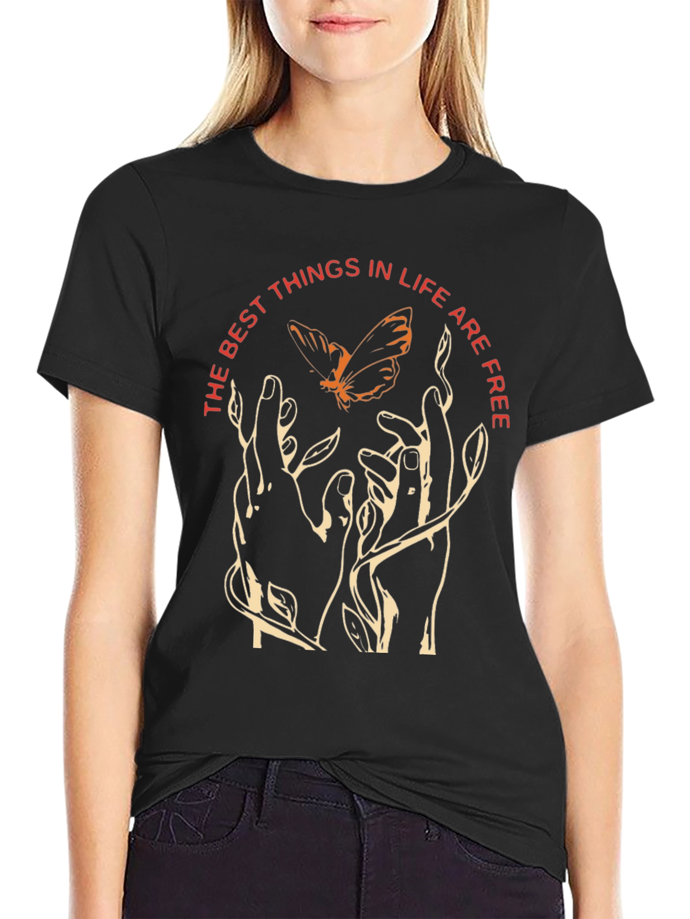 Best Things in Life T-Shirt - Butterfly Design