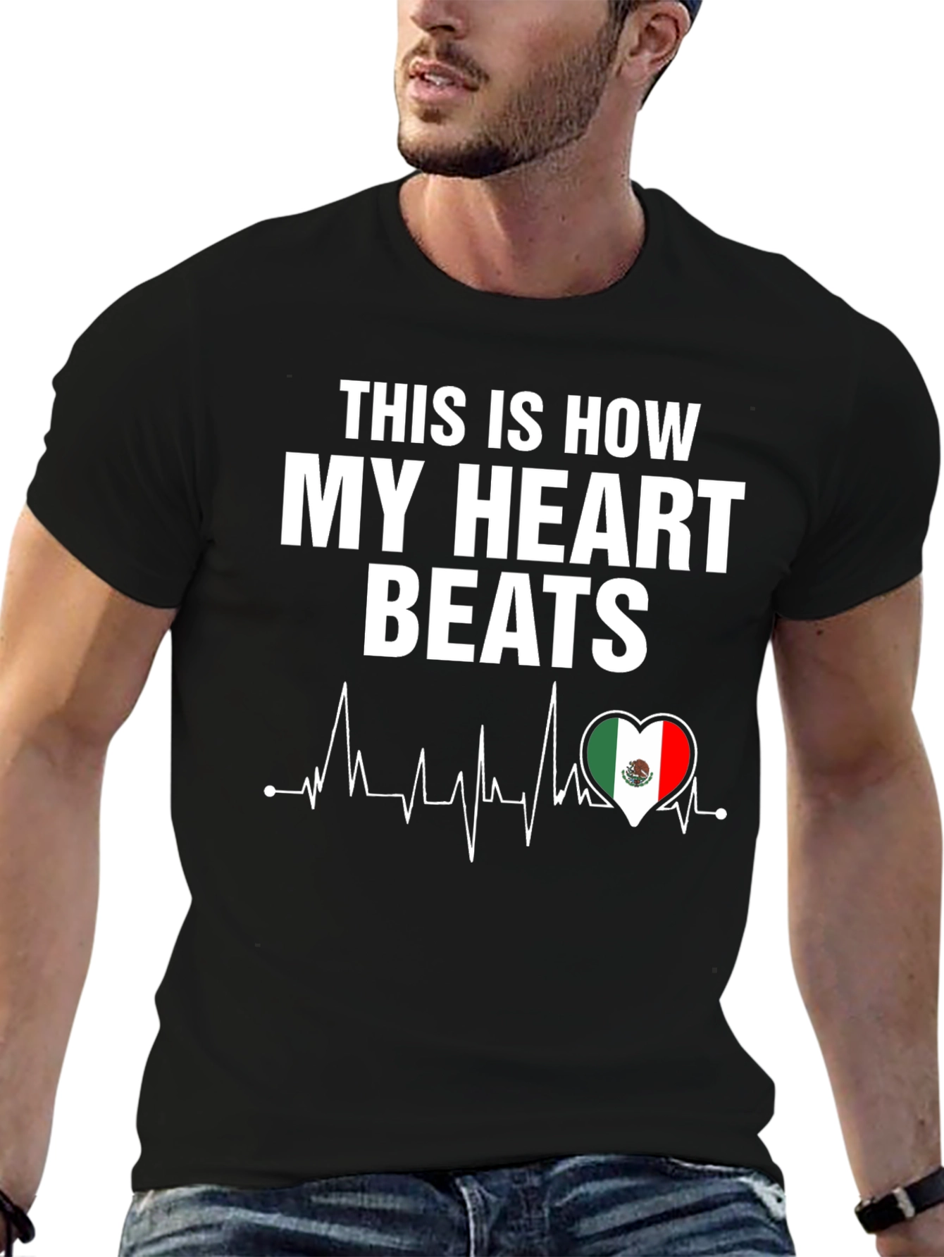 This Is How My Heart Beats Mexico Flag T-Shirt