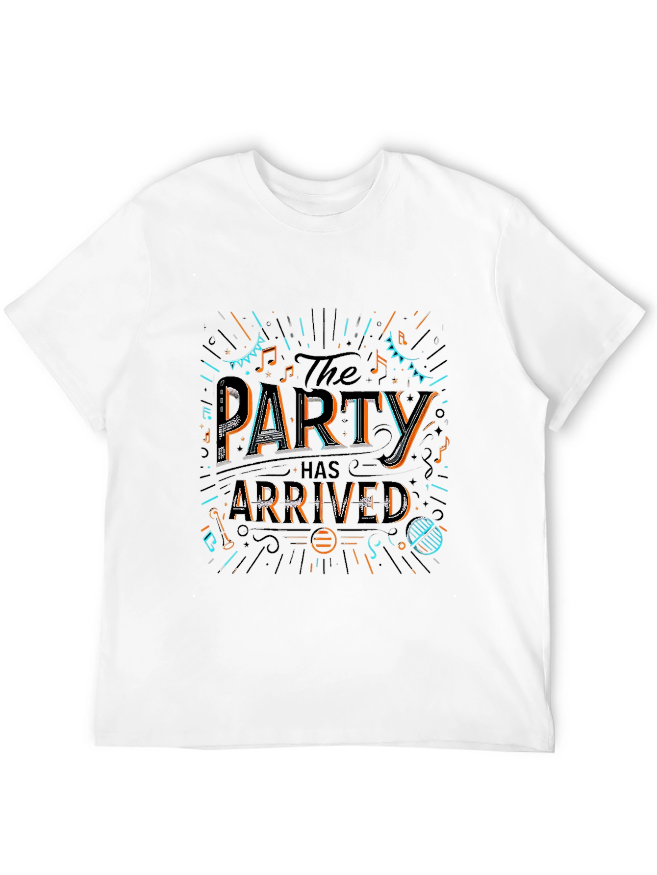 Party Has Arrived Graphic T-Shirt - Black