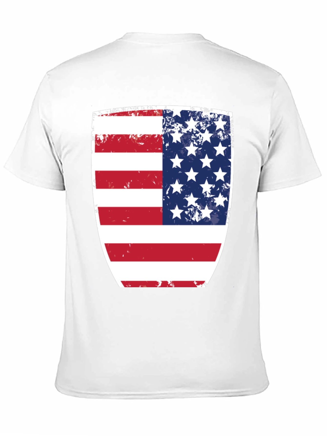USA Flag Shield Graphic Black T-Shirt