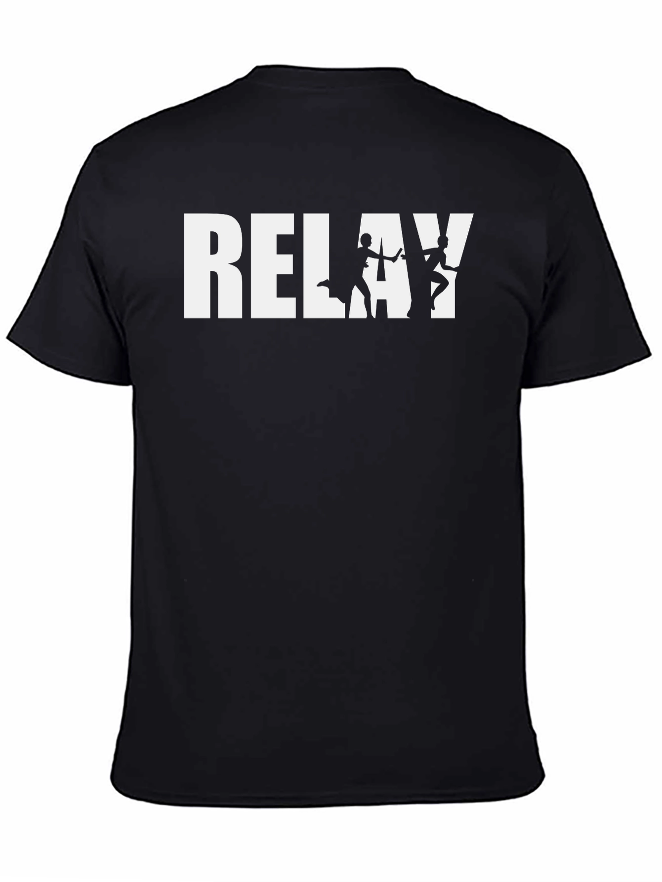 Relay Team Graphic Tee - Black Cotton T-Shirt