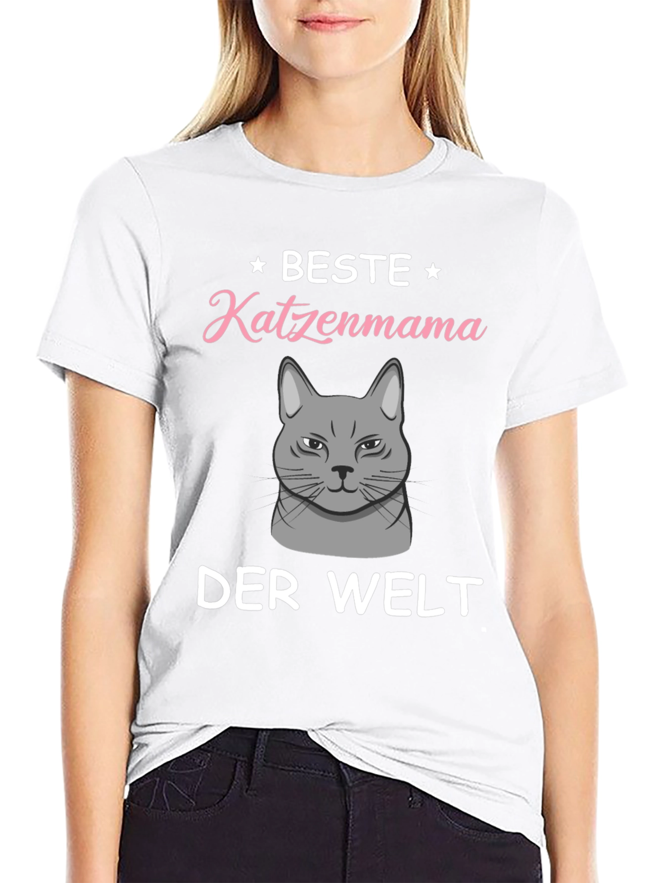Best Cat Mama T-Shirt - German Text Design