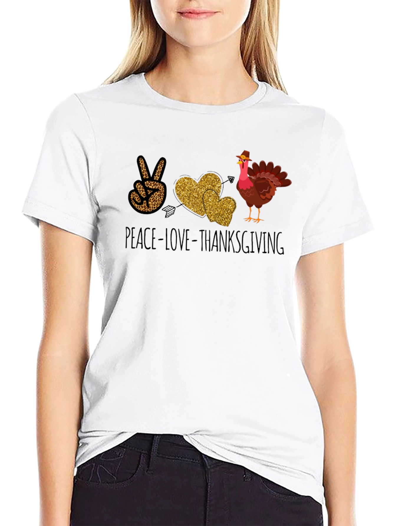 Peace Love Thanksgiving T-Shirt