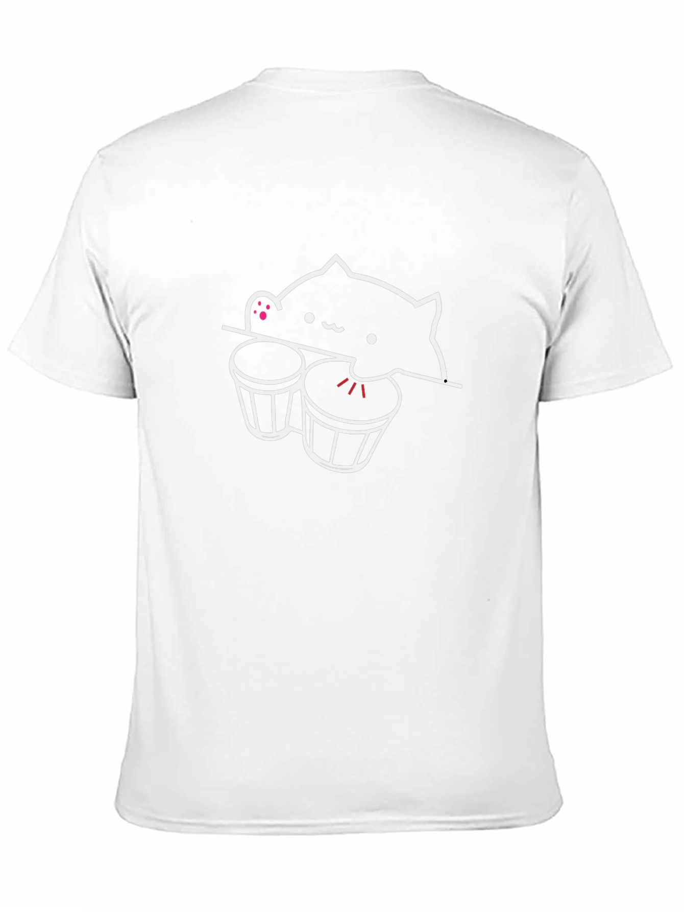 Bongo Cat Black T-Shirt - Funny Music Tee