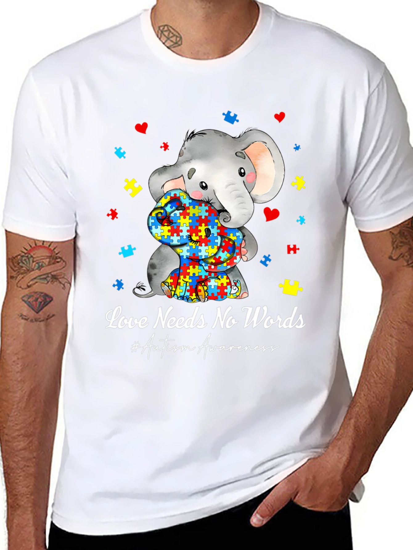 Autism Awareness Elephant Love T-Shirt