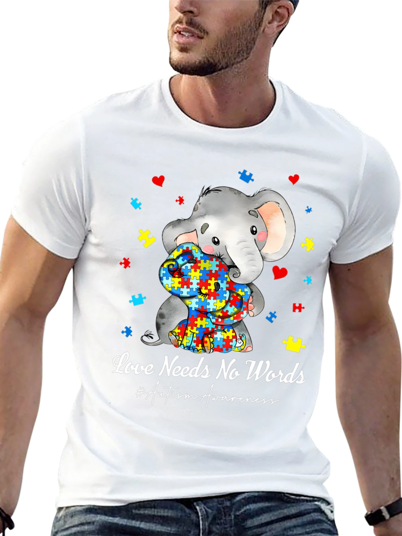 Autism Awareness Elephant Love T-Shirt