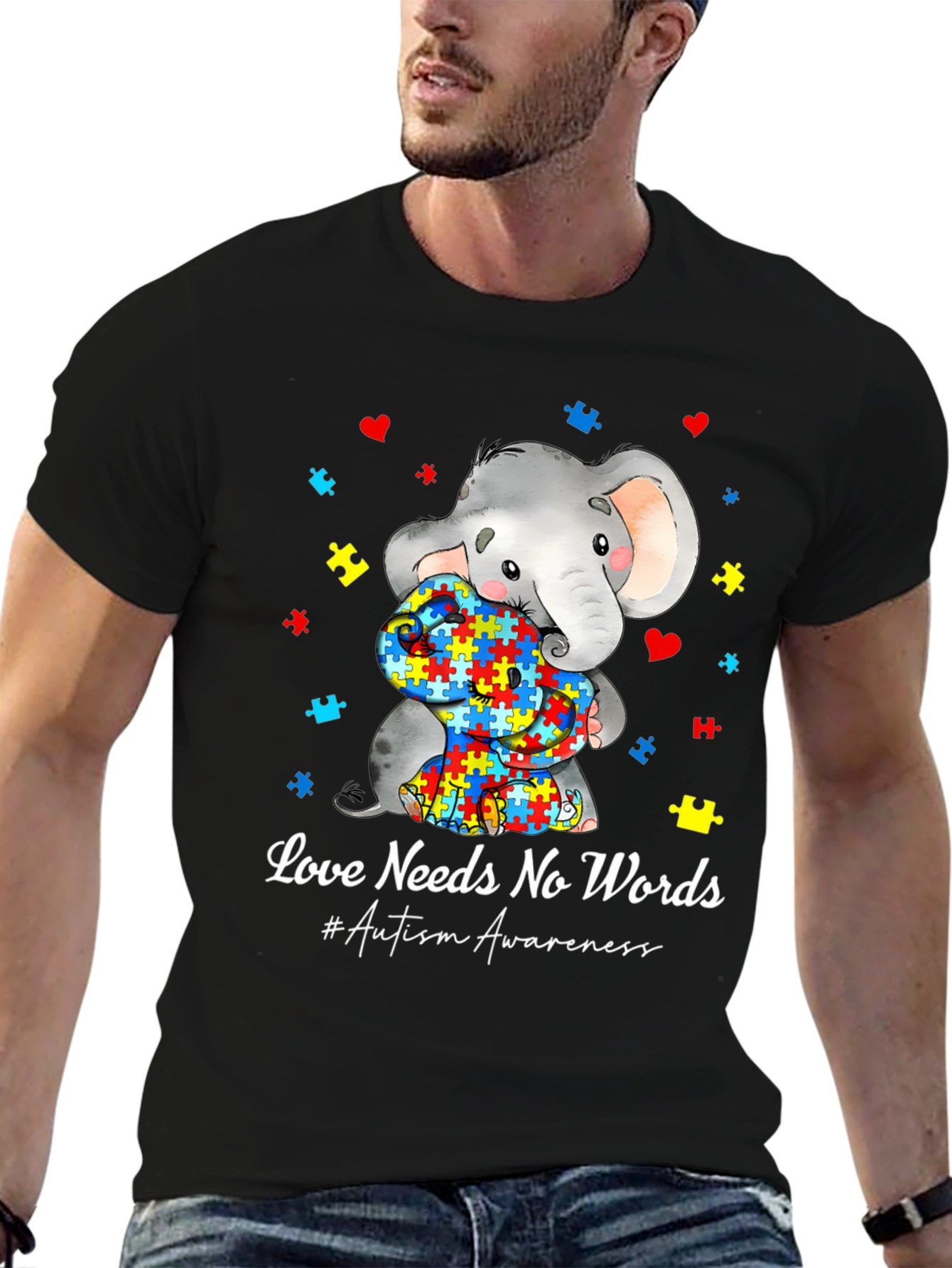 Autism Awareness Elephant Love T-Shirt