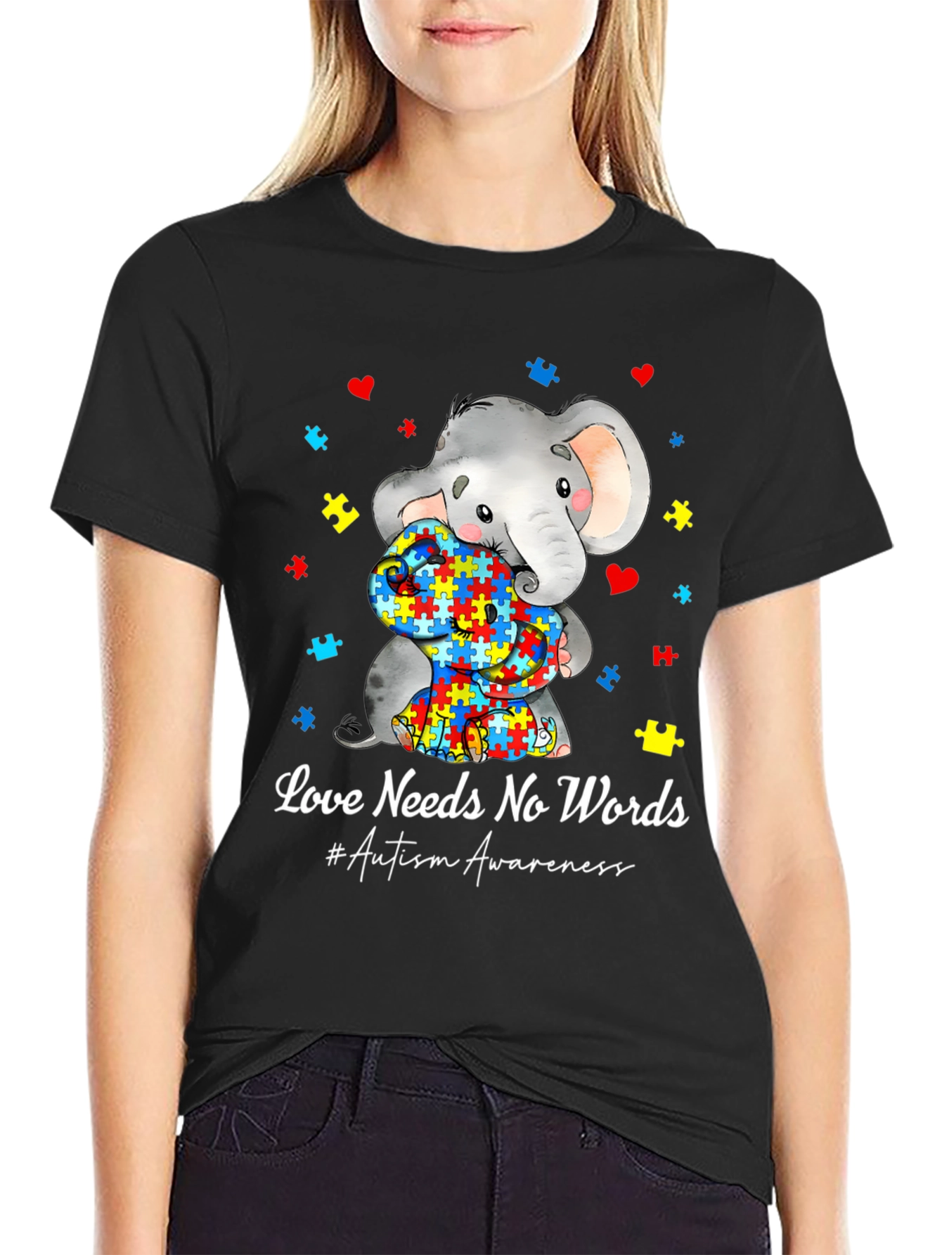 Autism Awareness Elephant Love T-Shirt